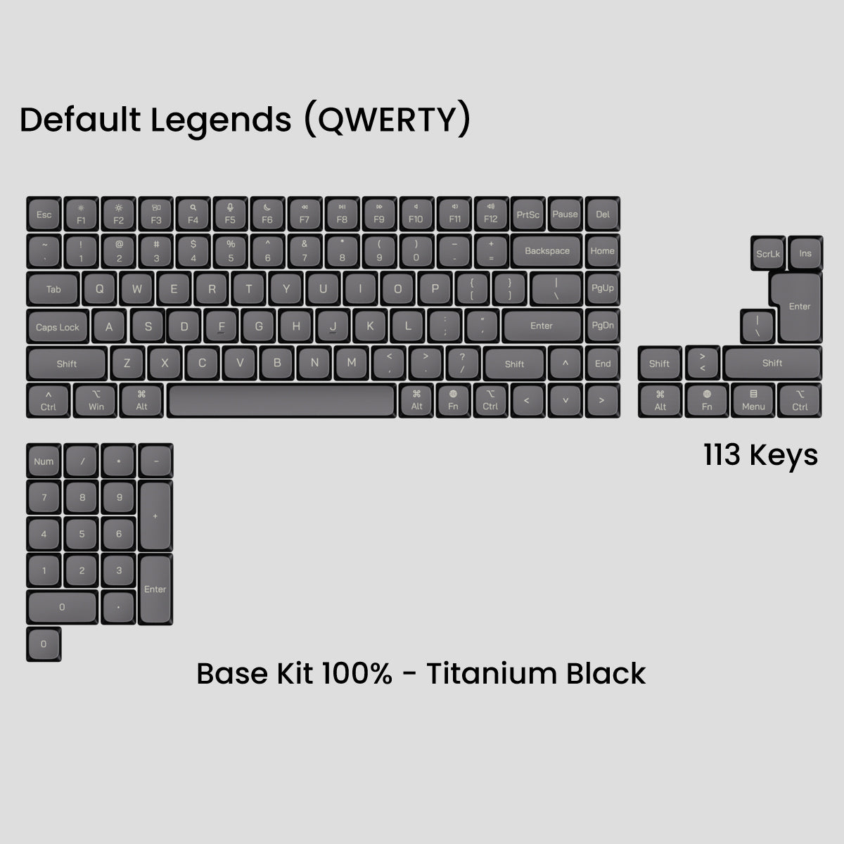 Awekeys Air Low Profile Metal Keycaps - Cherry MX