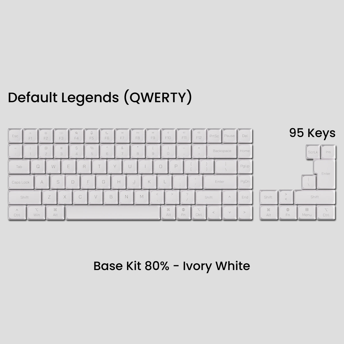 Awekeys Air Low Profile Metal Keycaps - Cherry MX