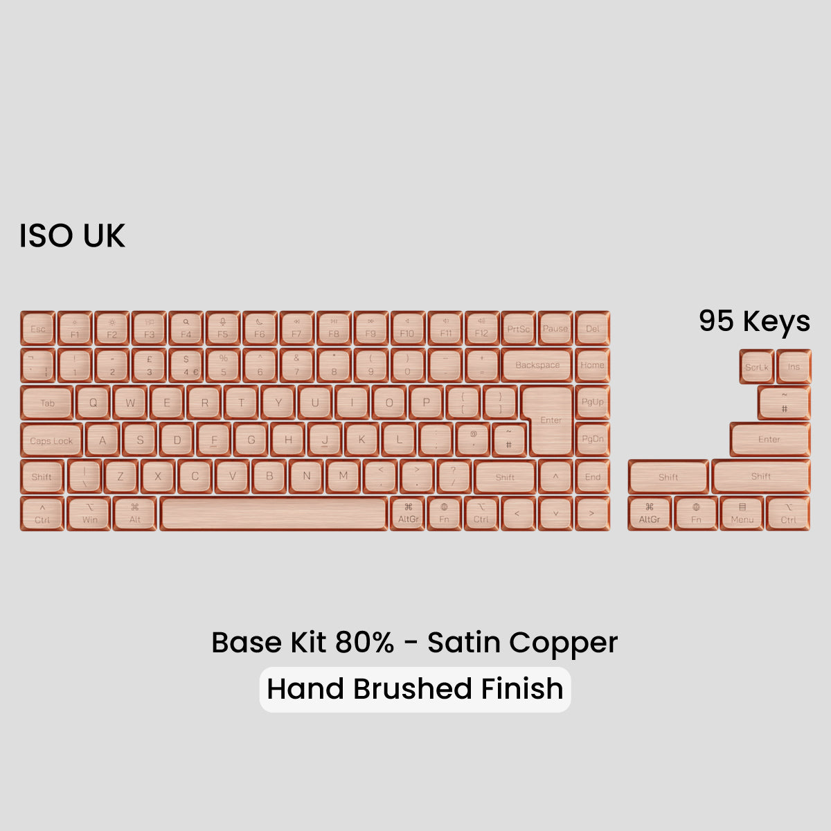 Awekeys Air Low Profile Metal Keycaps - Cherry MX