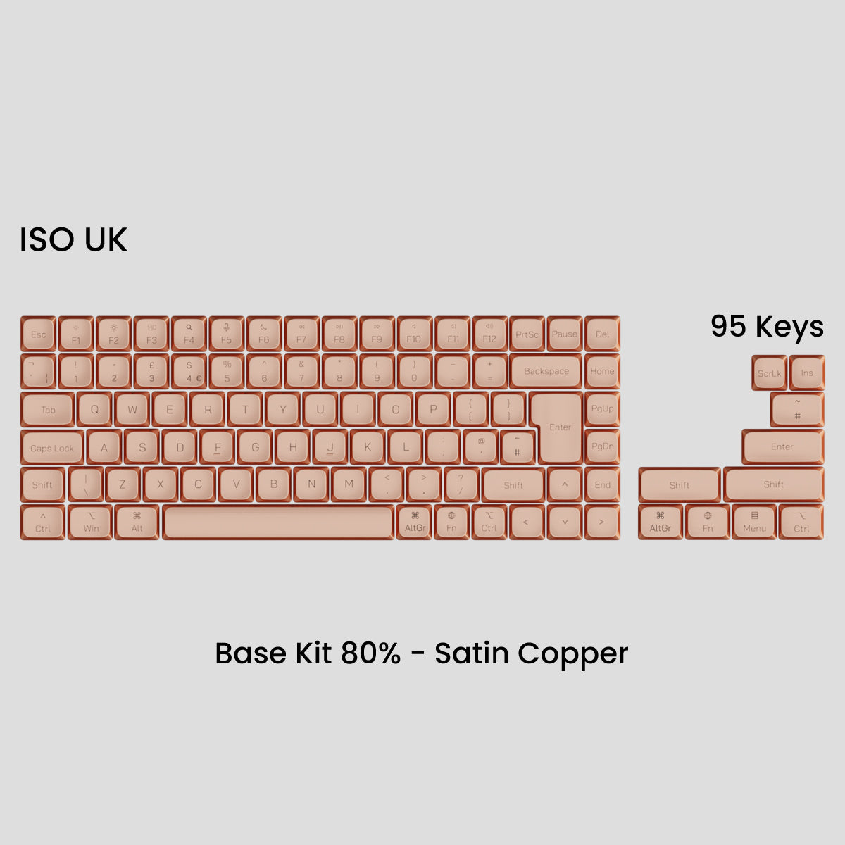 Awekeys Air Low Profile Metal Keycaps - Cherry MX