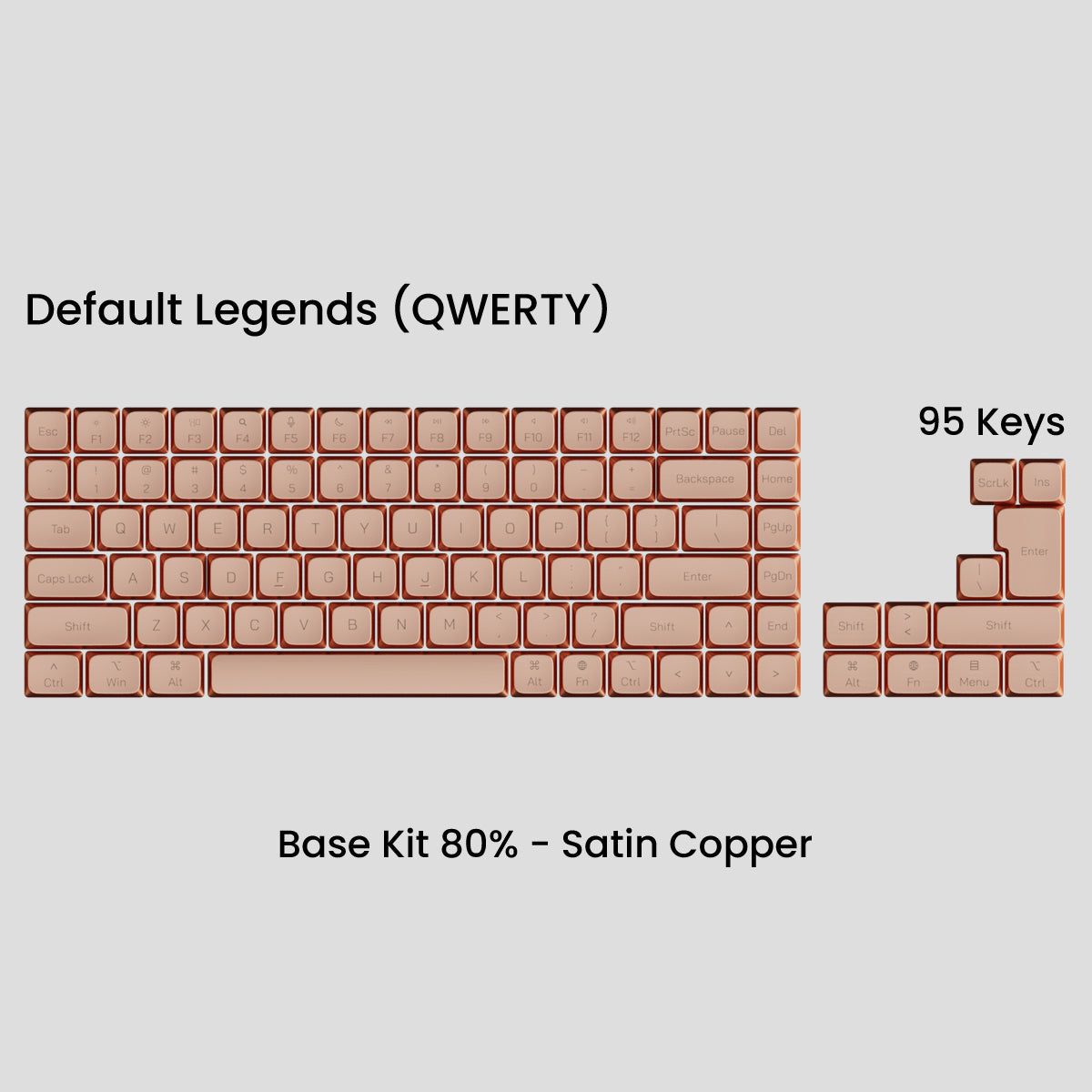 Awekeys Air Low Profile Metal Keycaps - Cherry MX