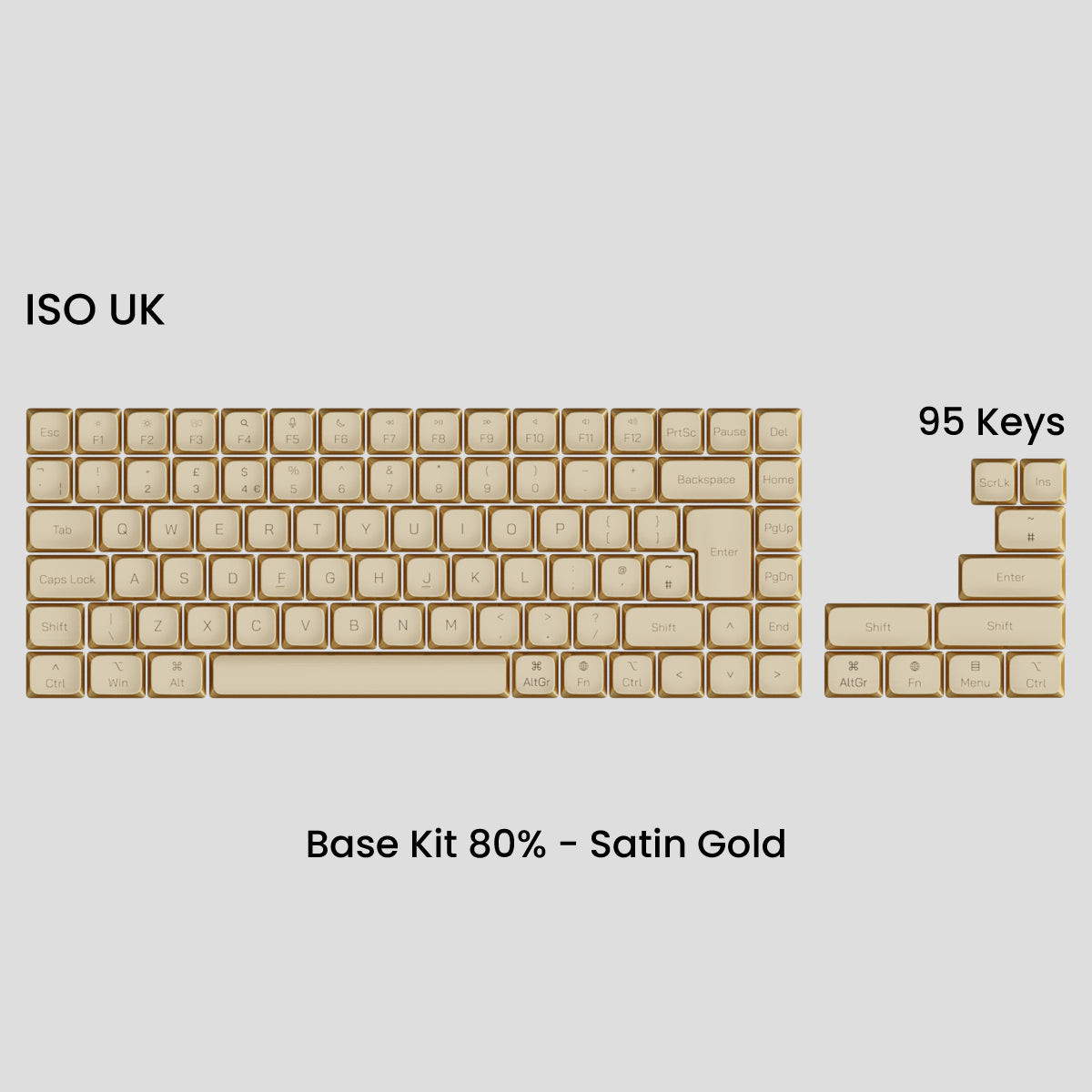 Awekeys Air Low Profile Metal Keycaps - Cherry MX