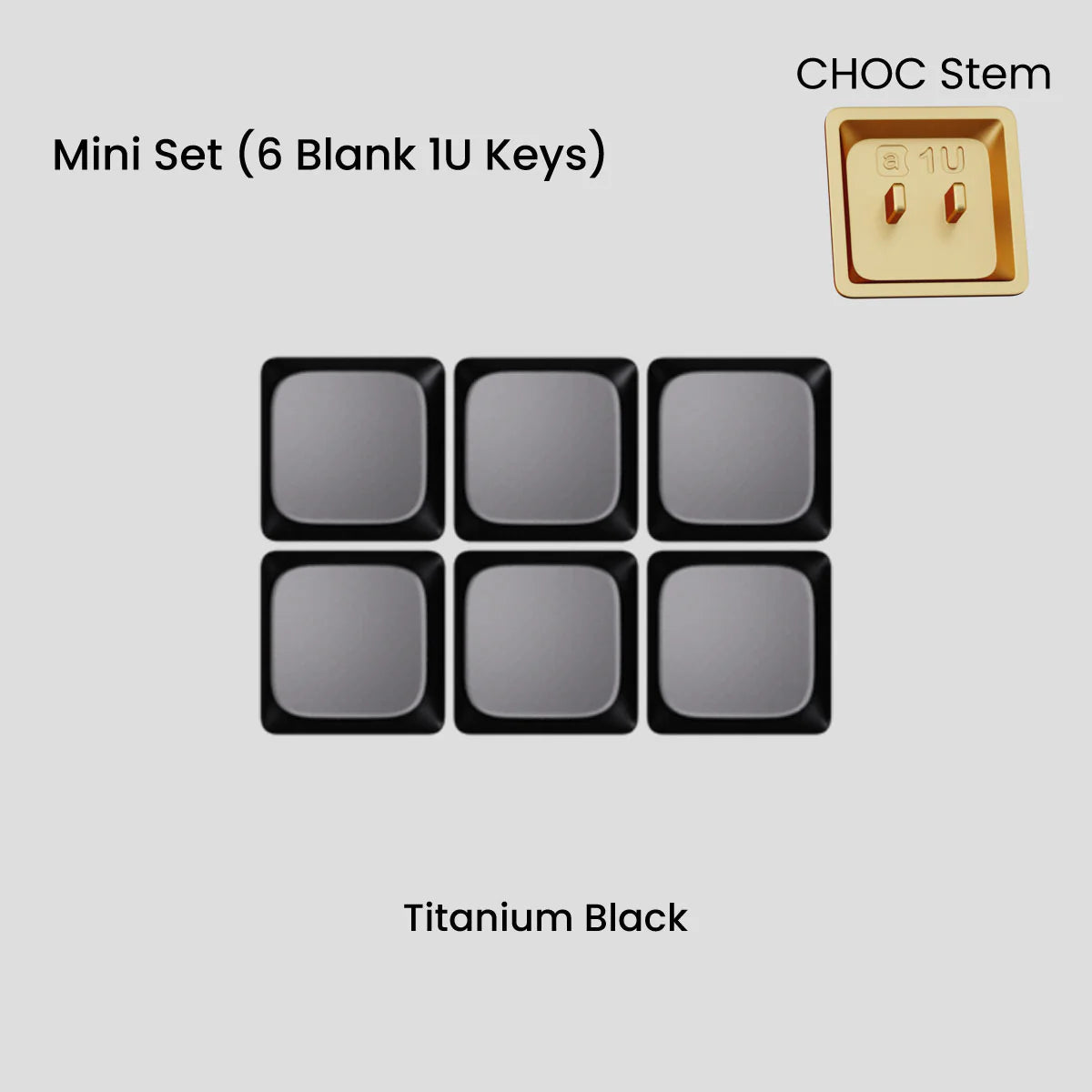 Awekeys Air Low Profile Metal Keycaps - Choc Stem