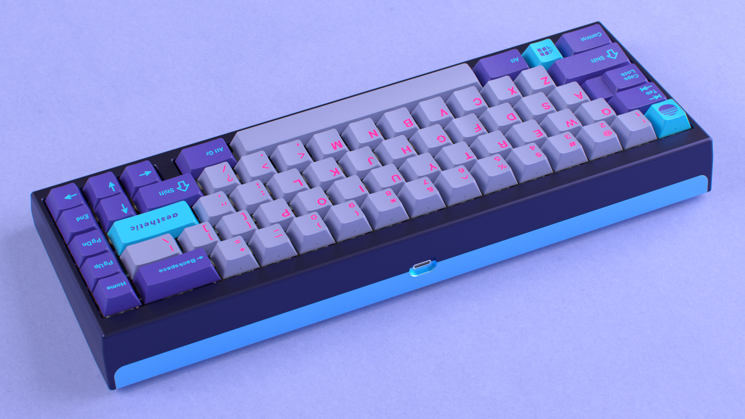 CYL Vaporwave W2 Keycaps