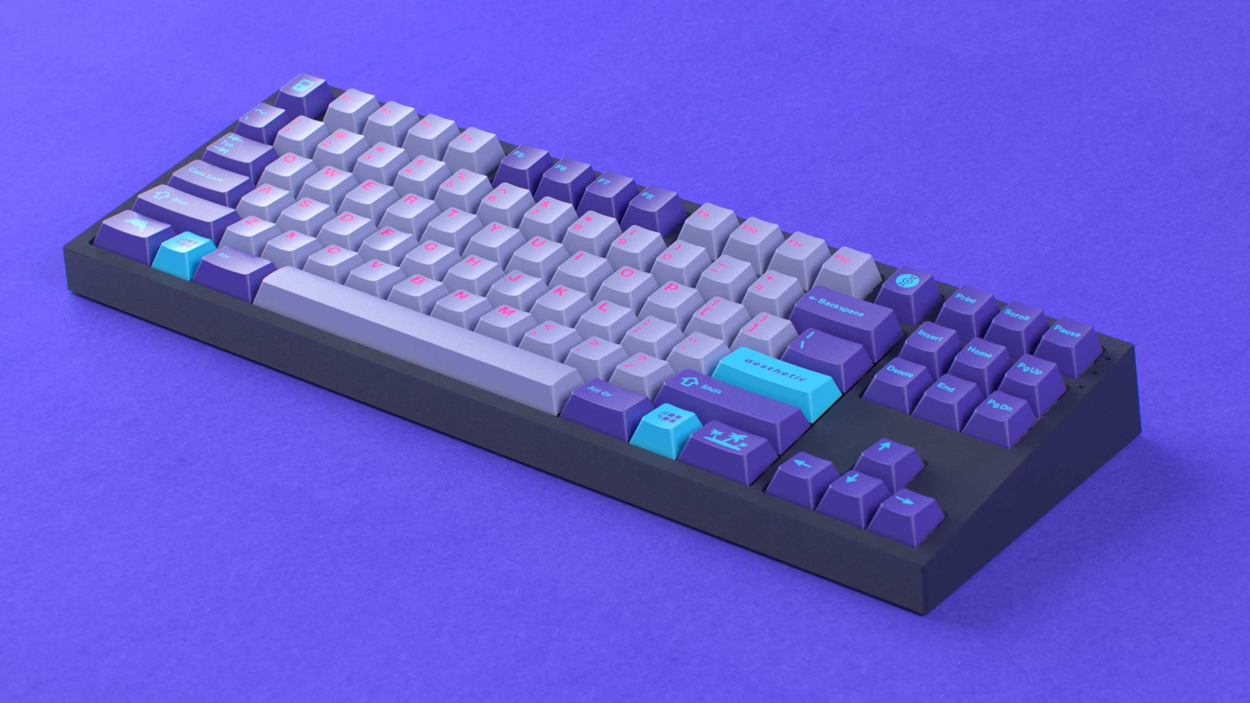 CYL Vaporwave W2 Keycaps