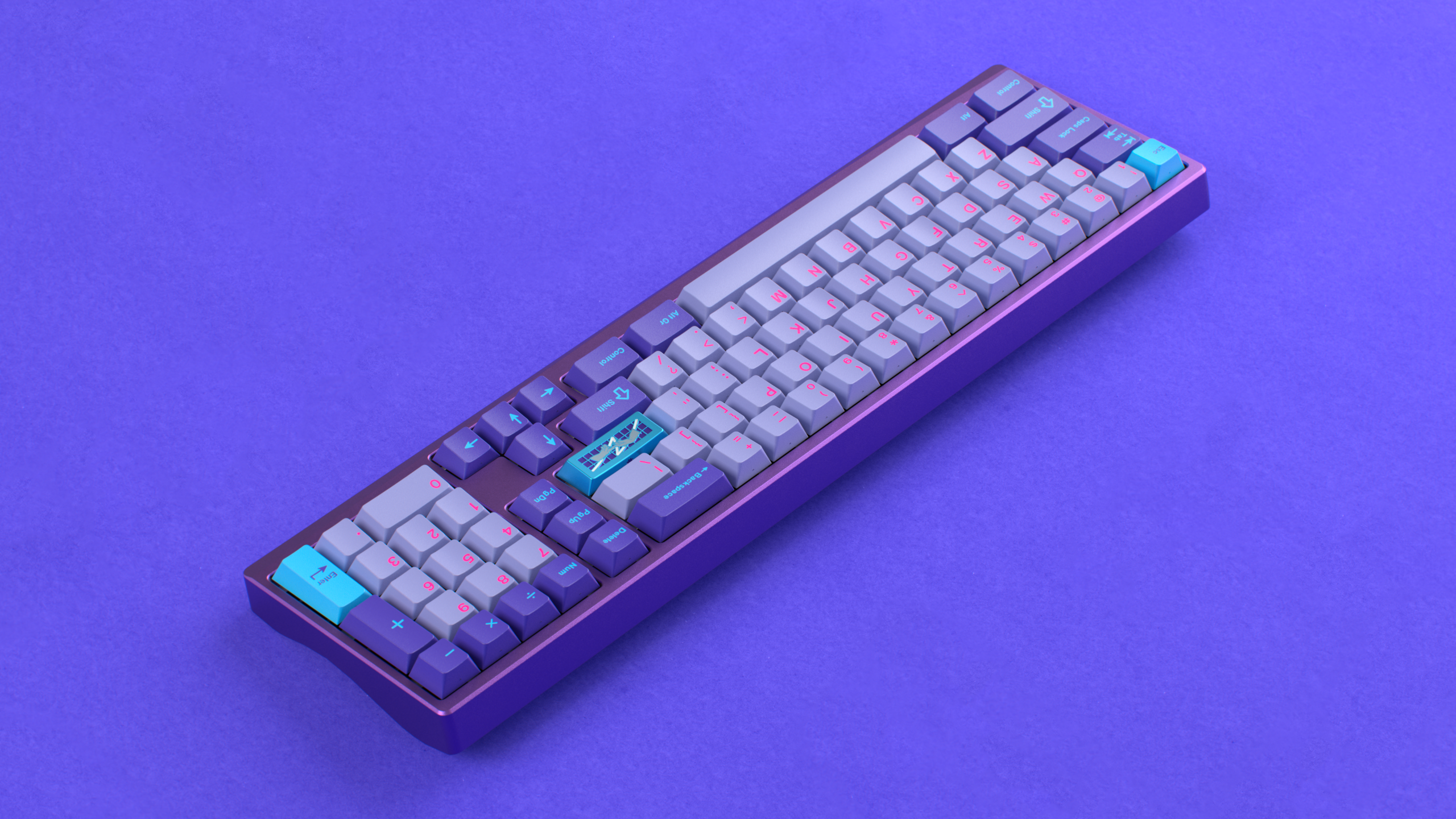 CYL Vaporwave W2 Keycaps