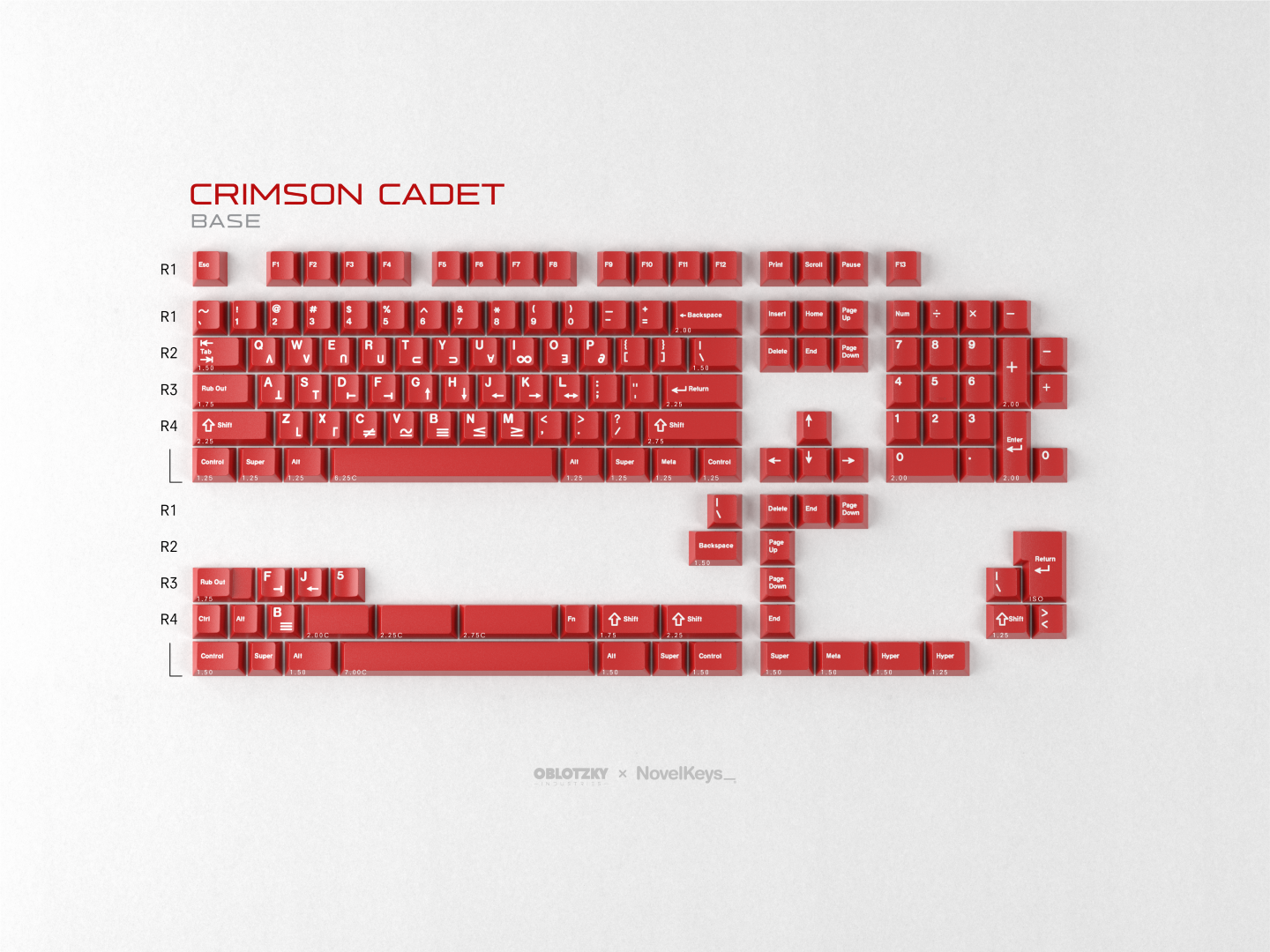 GMK CYL Crimson / Royal Cadet Keycaps
