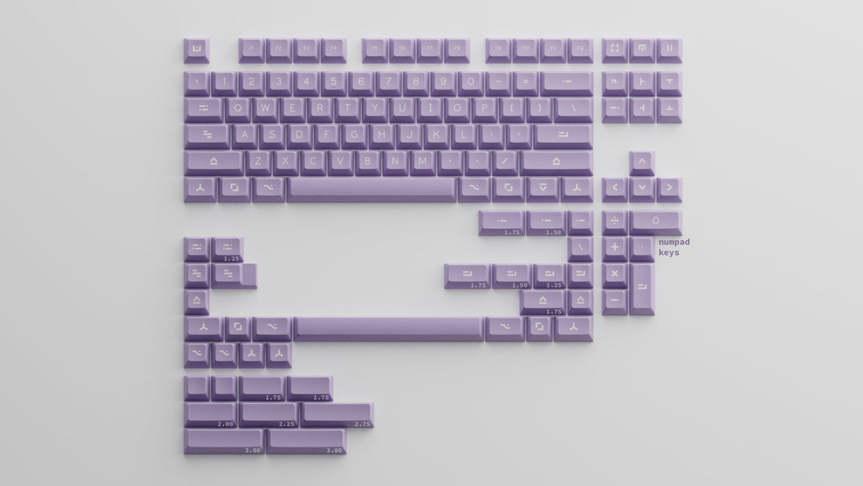 DSA White on Lilac Keycaps