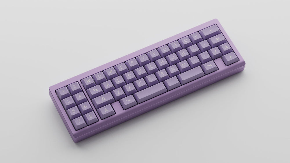 Lilac Keyboad DSA White on Lilac Keycaps