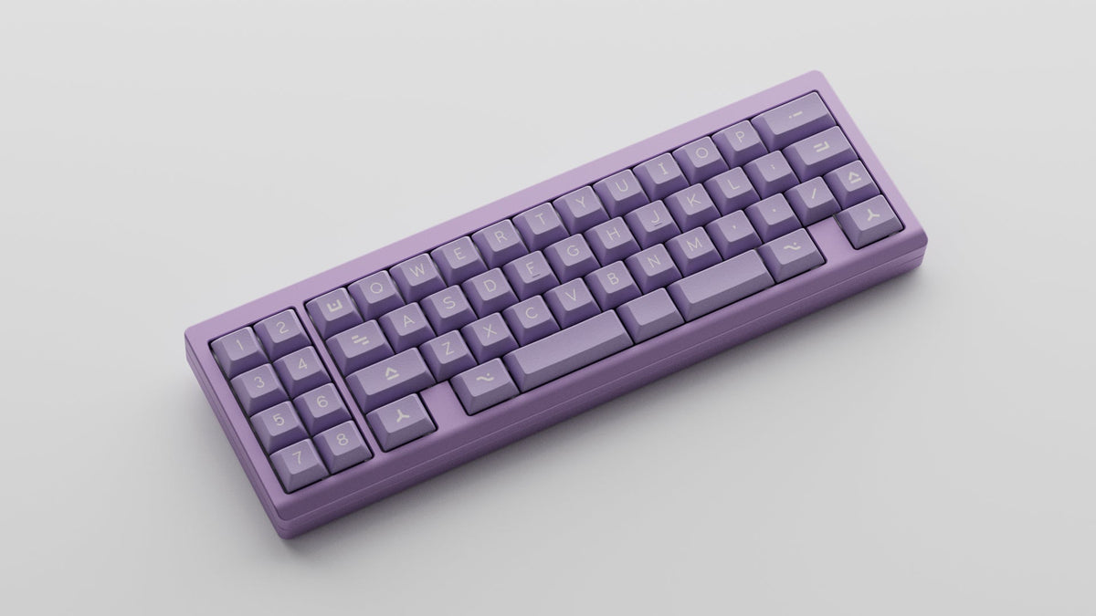 Dsa Mini DSA White on Lilac Keycaps