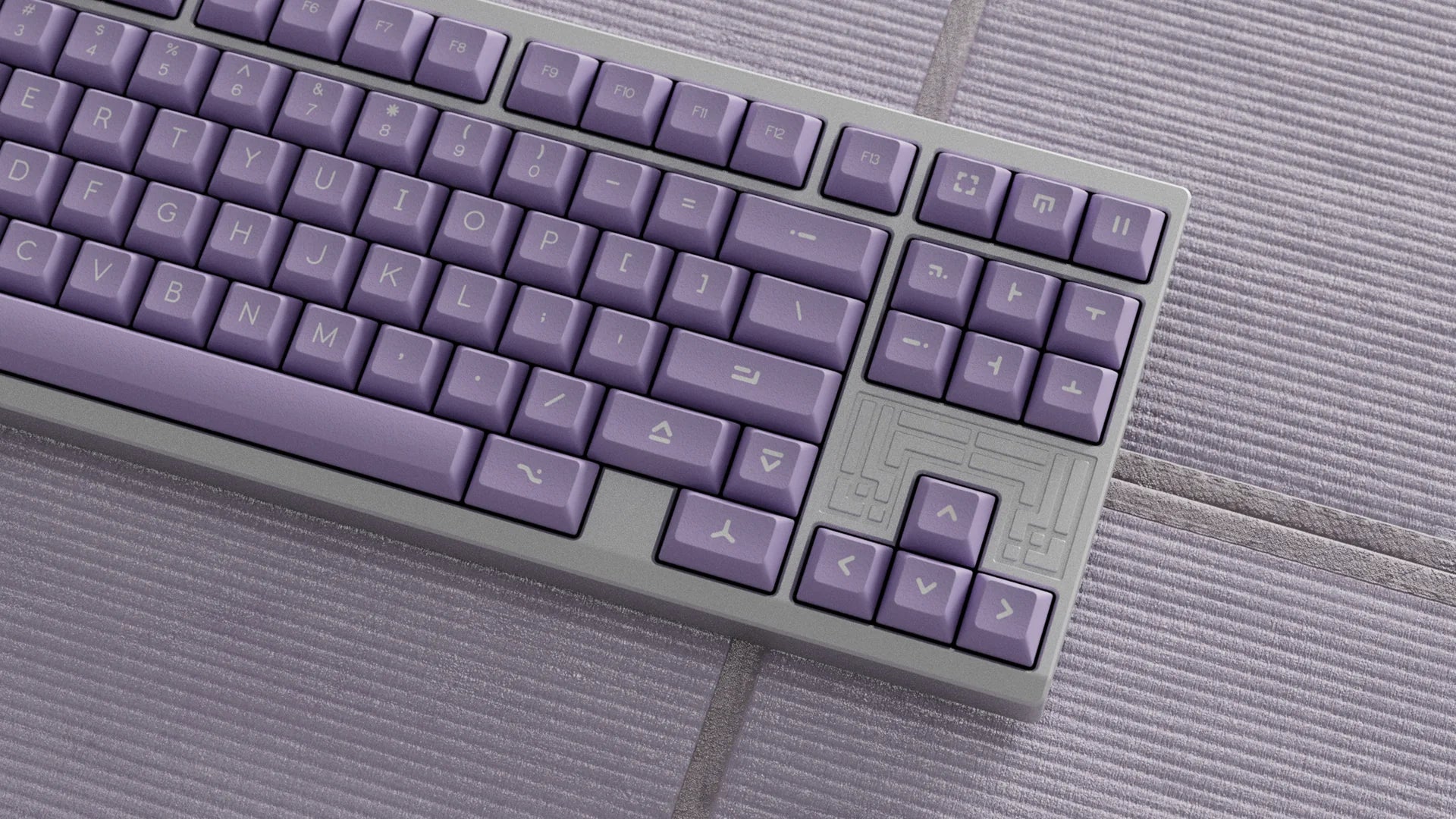 DSA White on Lilac Keycaps