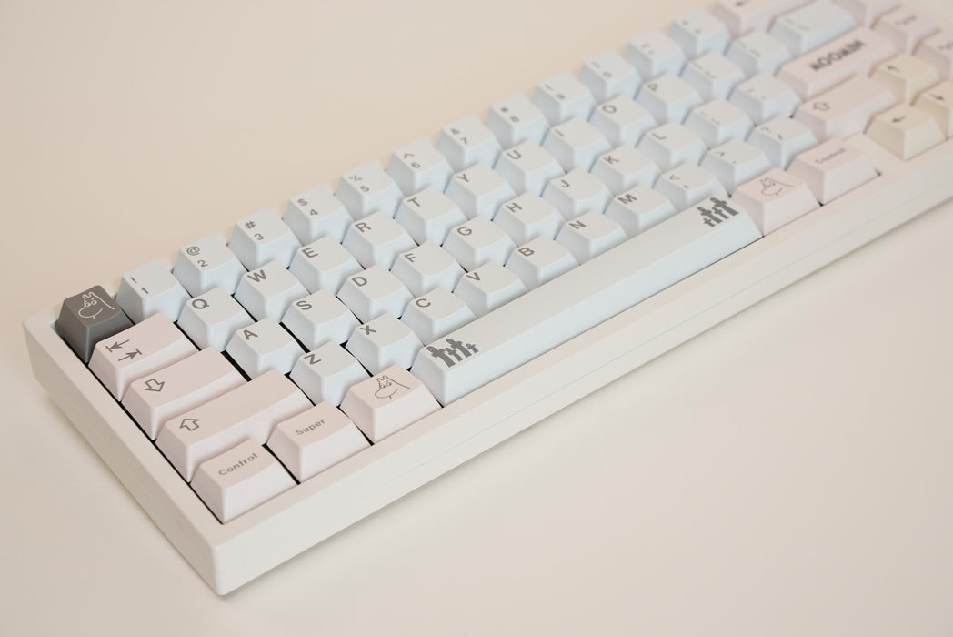 Fuji 65v2 Swirl Keyboard - Snow White