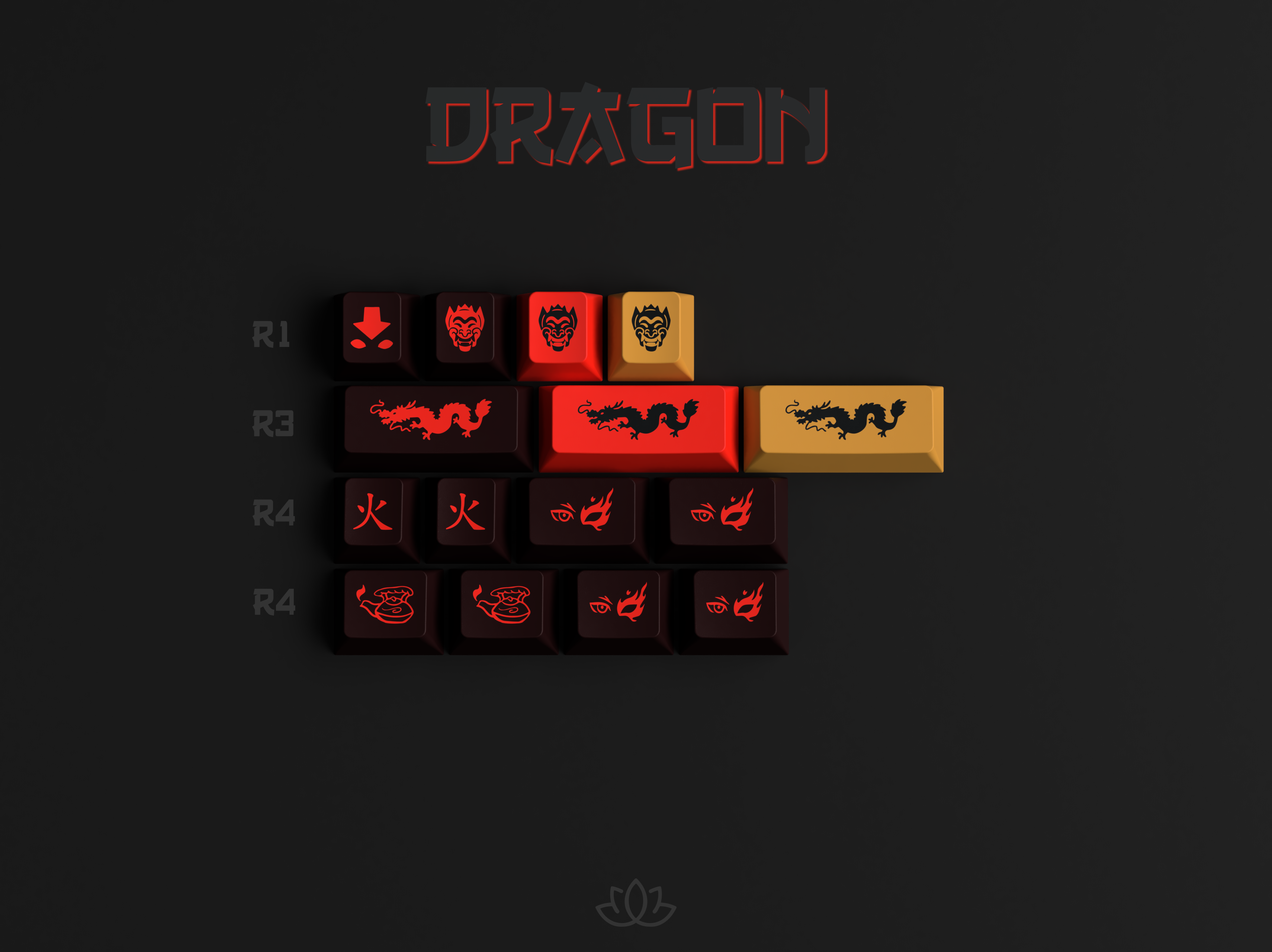 GMK CYL Red Dragon Keycaps