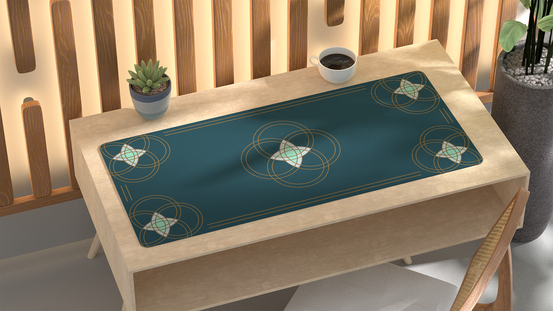 WS Entwined Flowers Deskmats