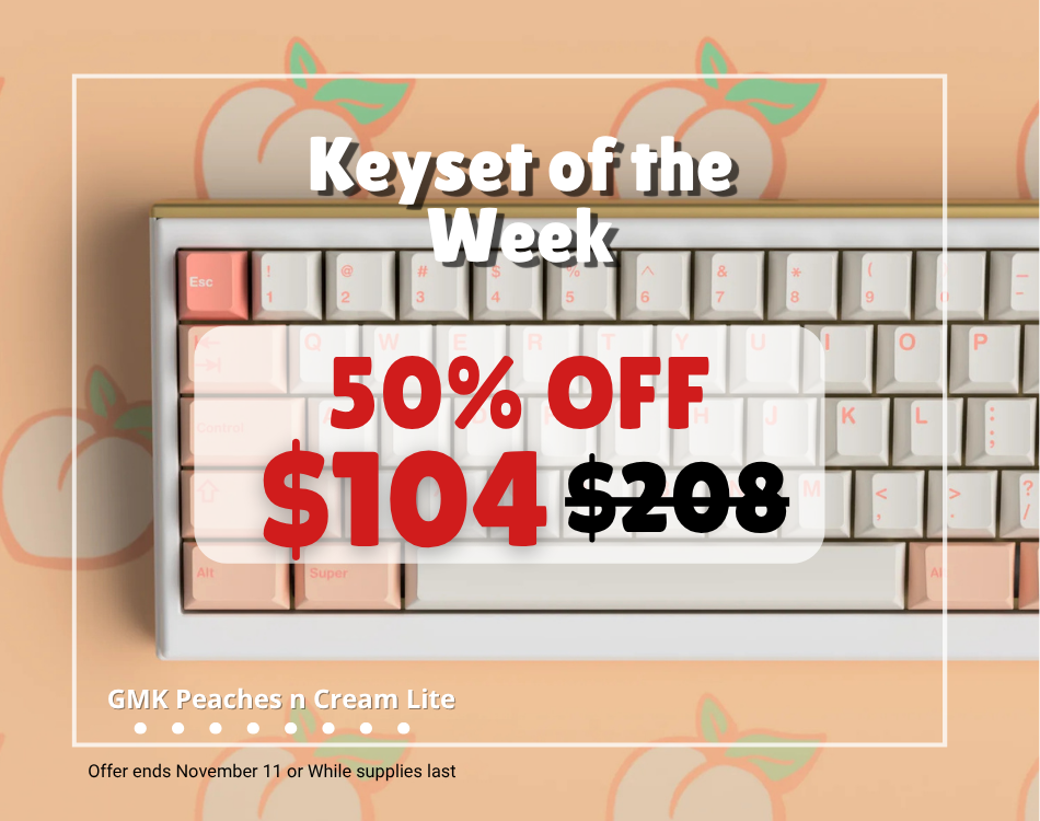 GMK CYL  Peaches n Cream Lite Keycaps