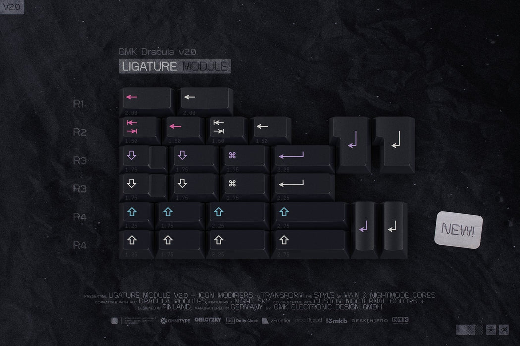 GMK Dracula V2.0 Keycaps