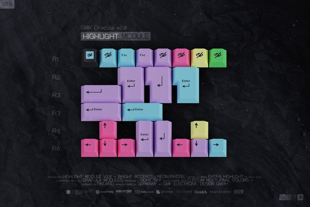 GMK Dracula V2.0 Keycaps