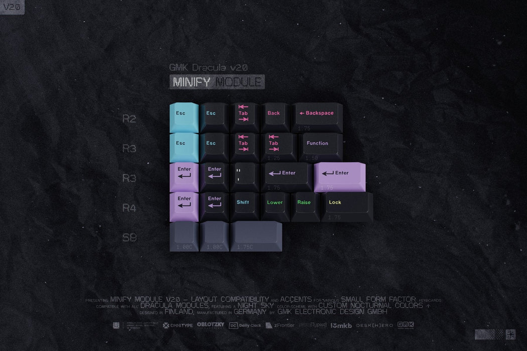 GMK Dracula V2.0 Keycaps