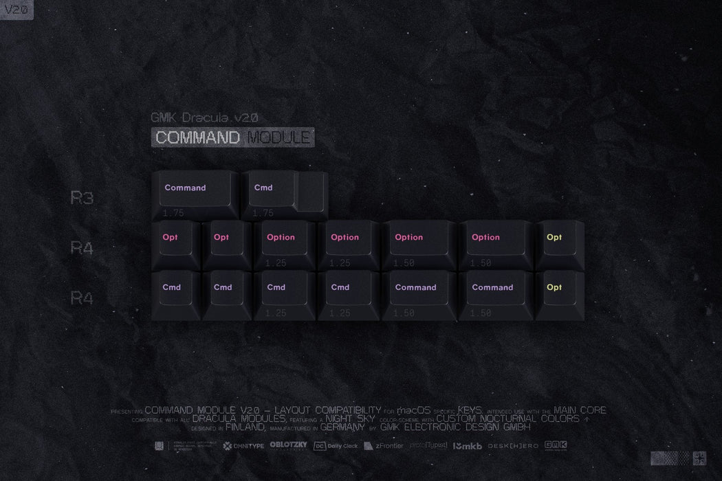 GMK Dracula V2.0 Keycaps