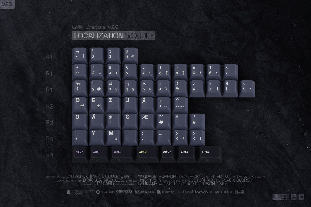 GMK Dracula V2.0 Keycaps