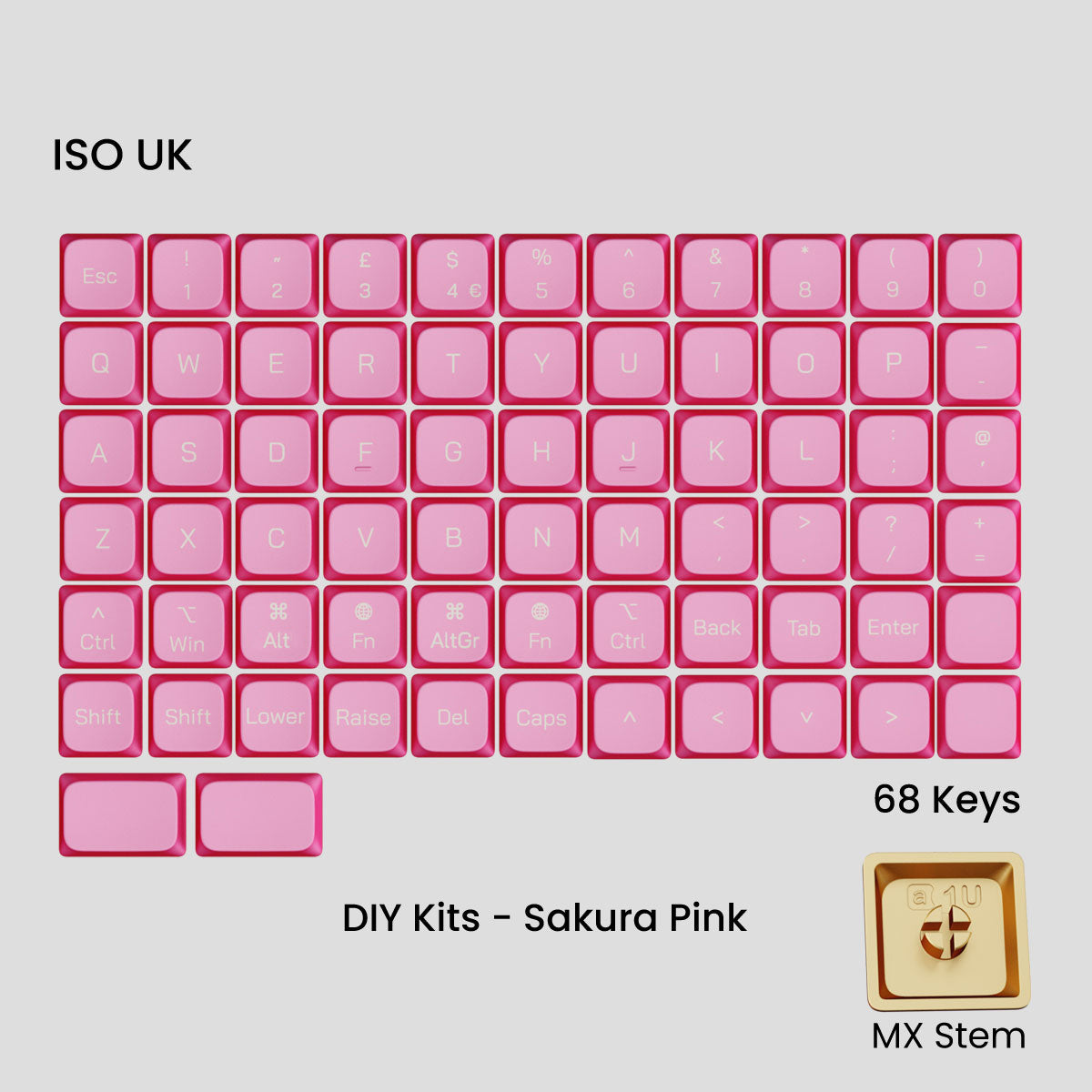 Awekeys Air Low Profile Metal Keycaps - Cherry MX