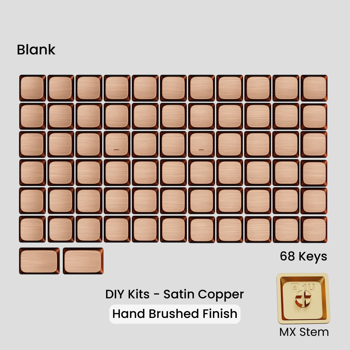 Awekeys Air Low Profile Metal Keycaps - Cherry MX
