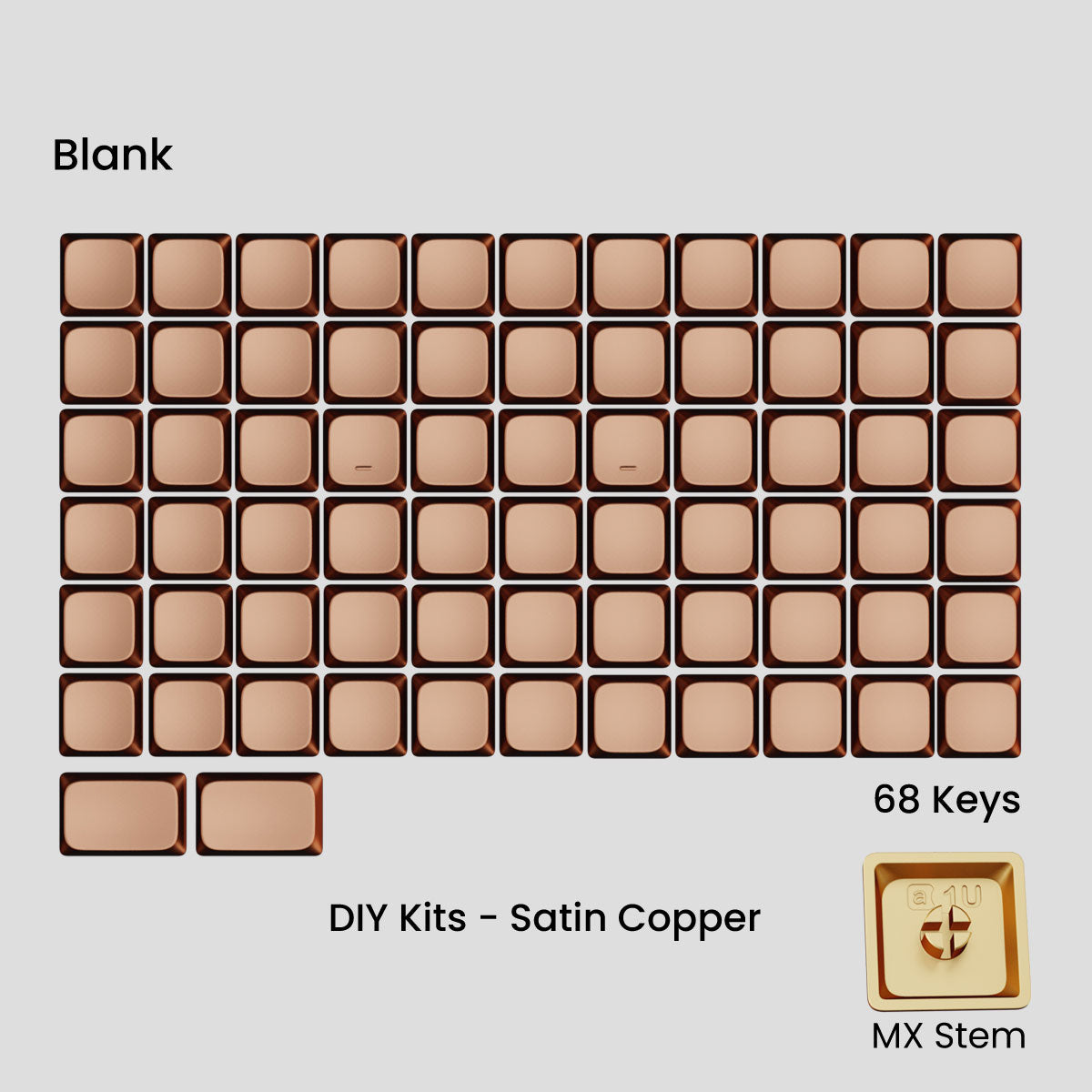 Awekeys Air Low Profile Metal Keycaps - Cherry MX