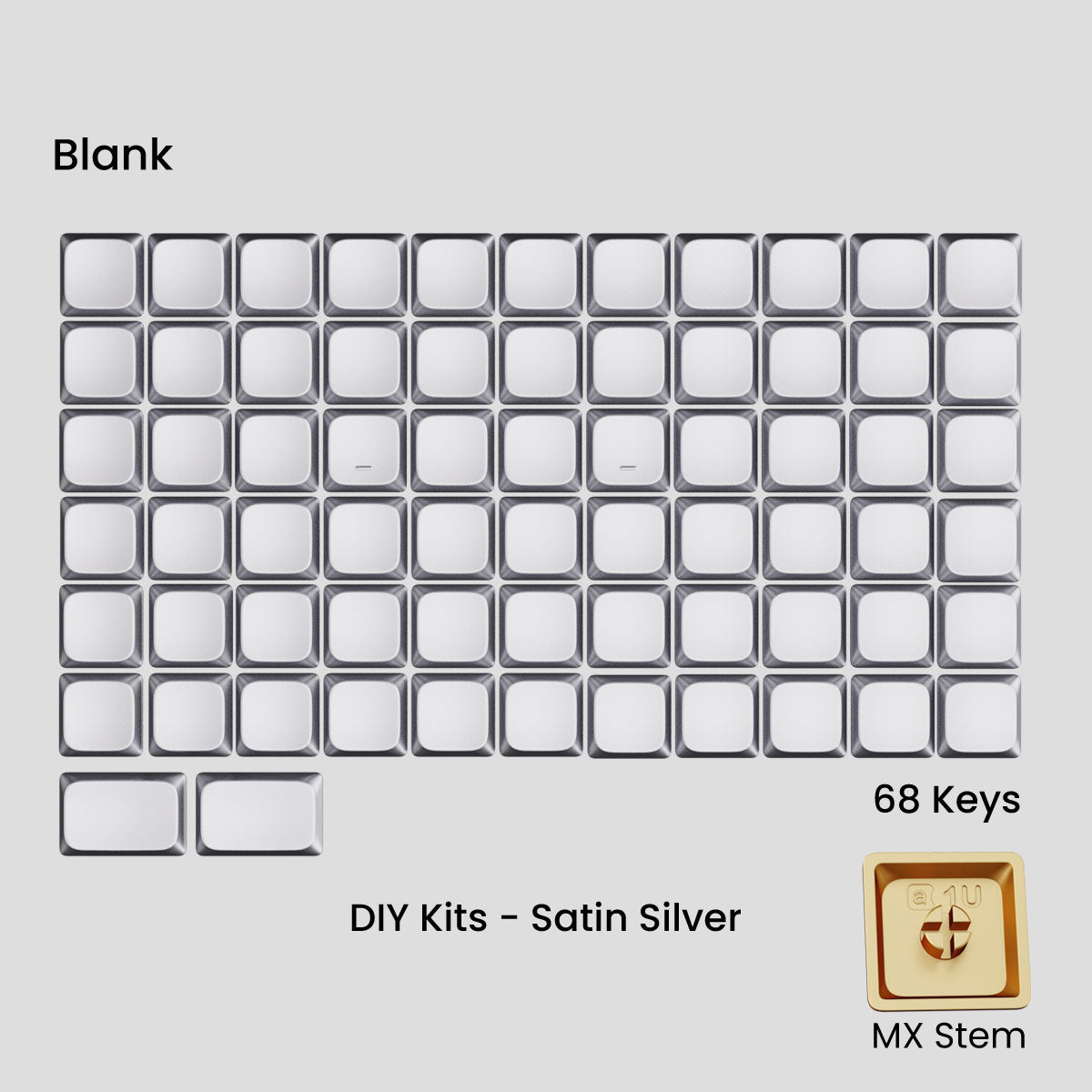 Awekeys Air Low Profile Metal Keycaps - Cherry MX