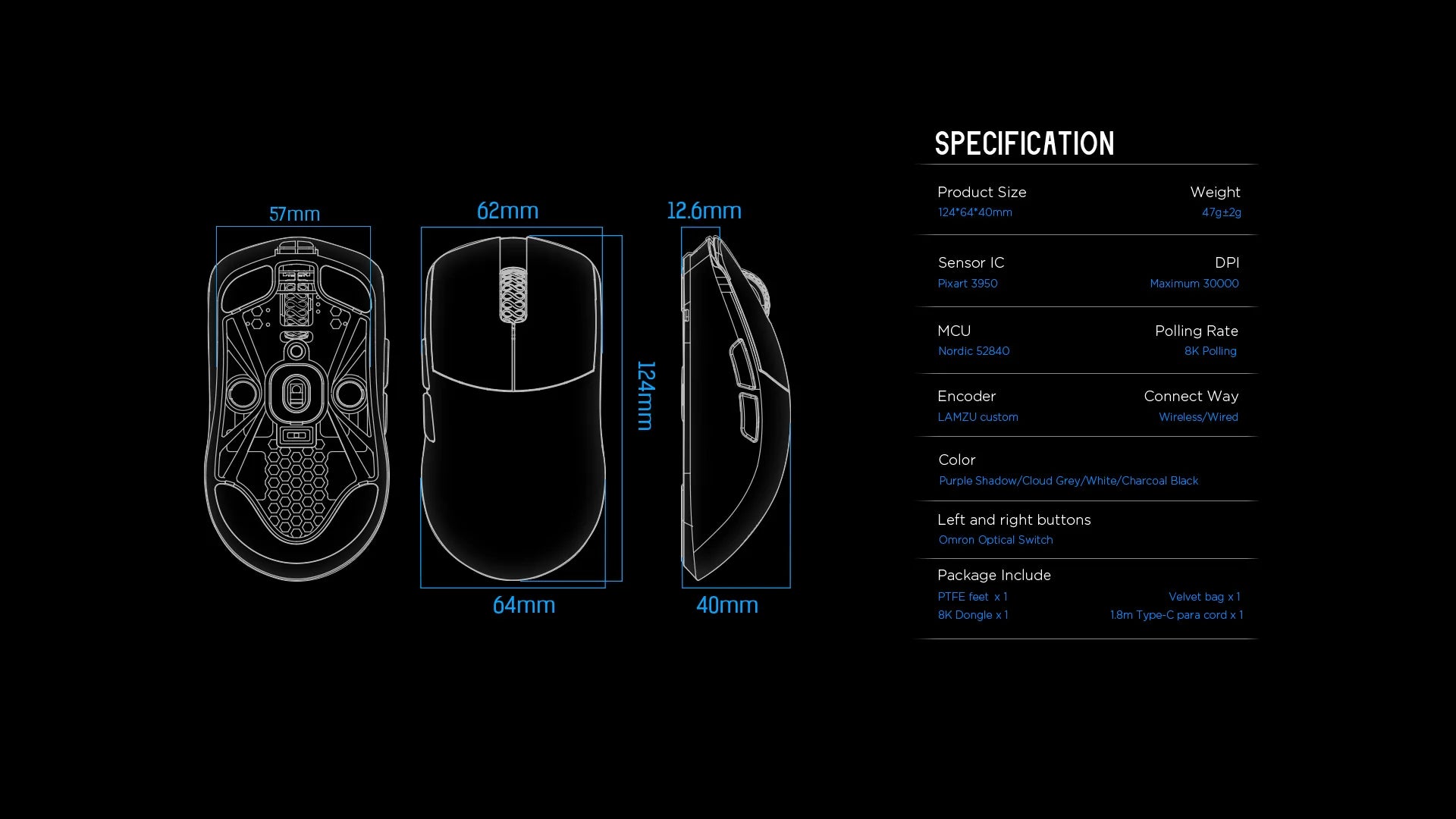 Maya X Wireless 8K Mouse Maya X Wireless 8K Mouse