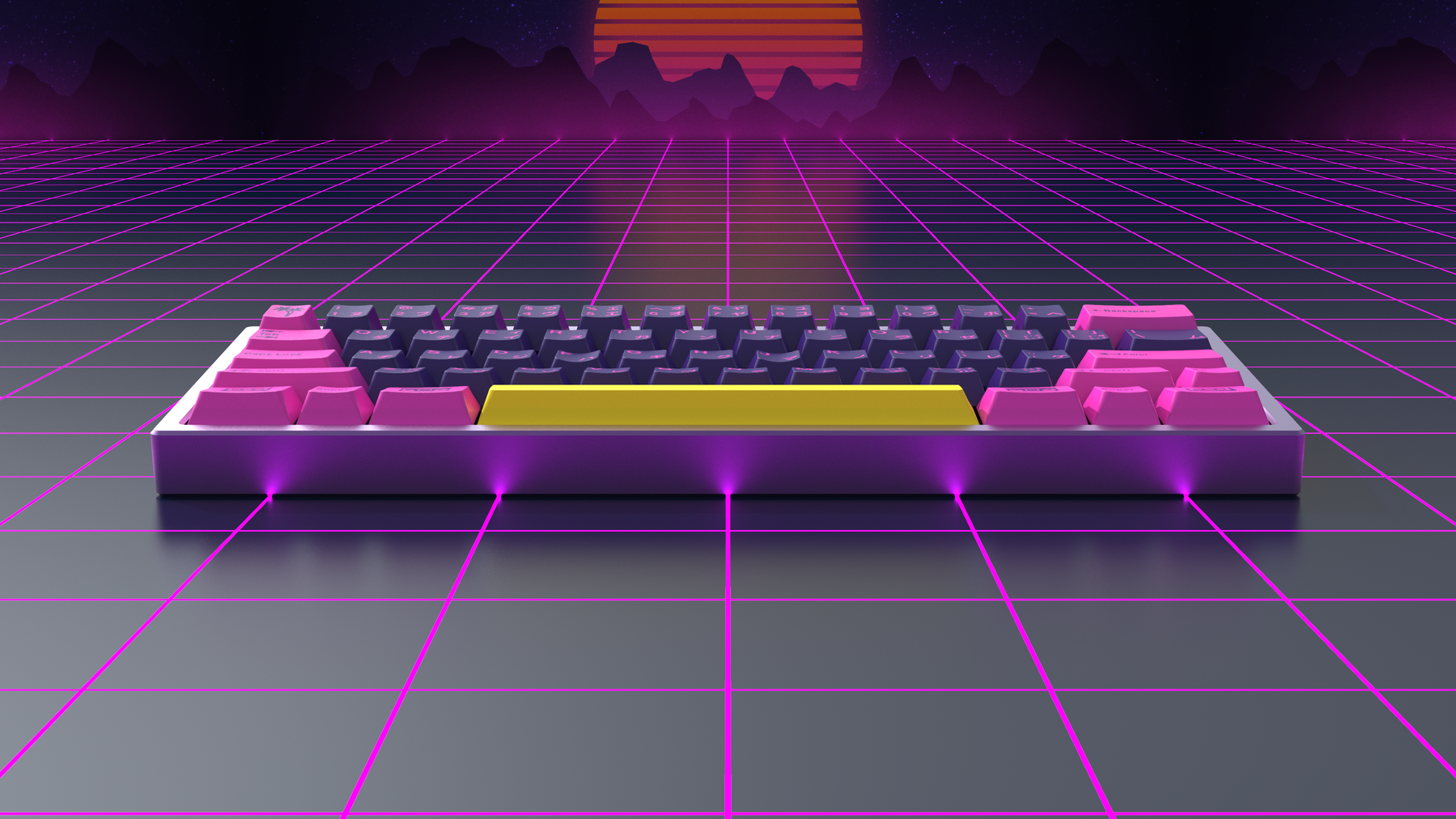 GMK CYL Retrowave Keycaps