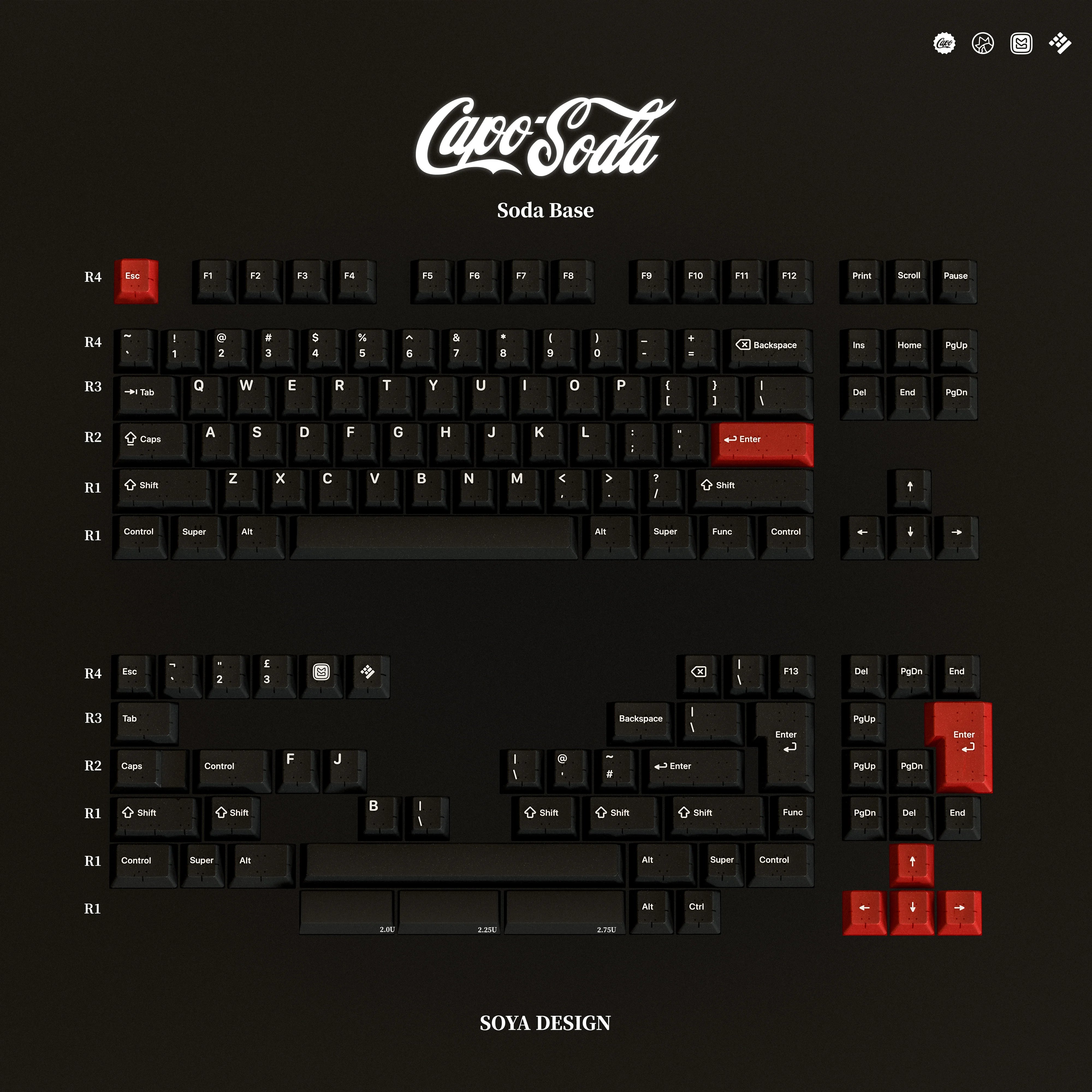 KAP Capo Soda Doubleshot Keycaps