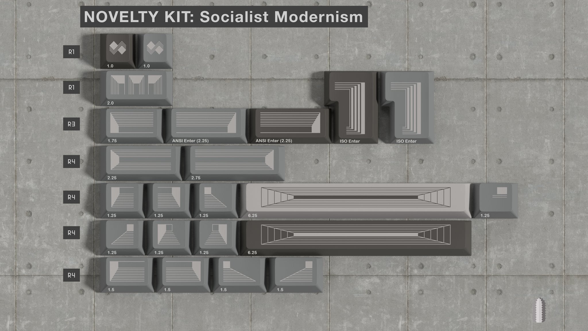 ePBT Brutalist Keycaps