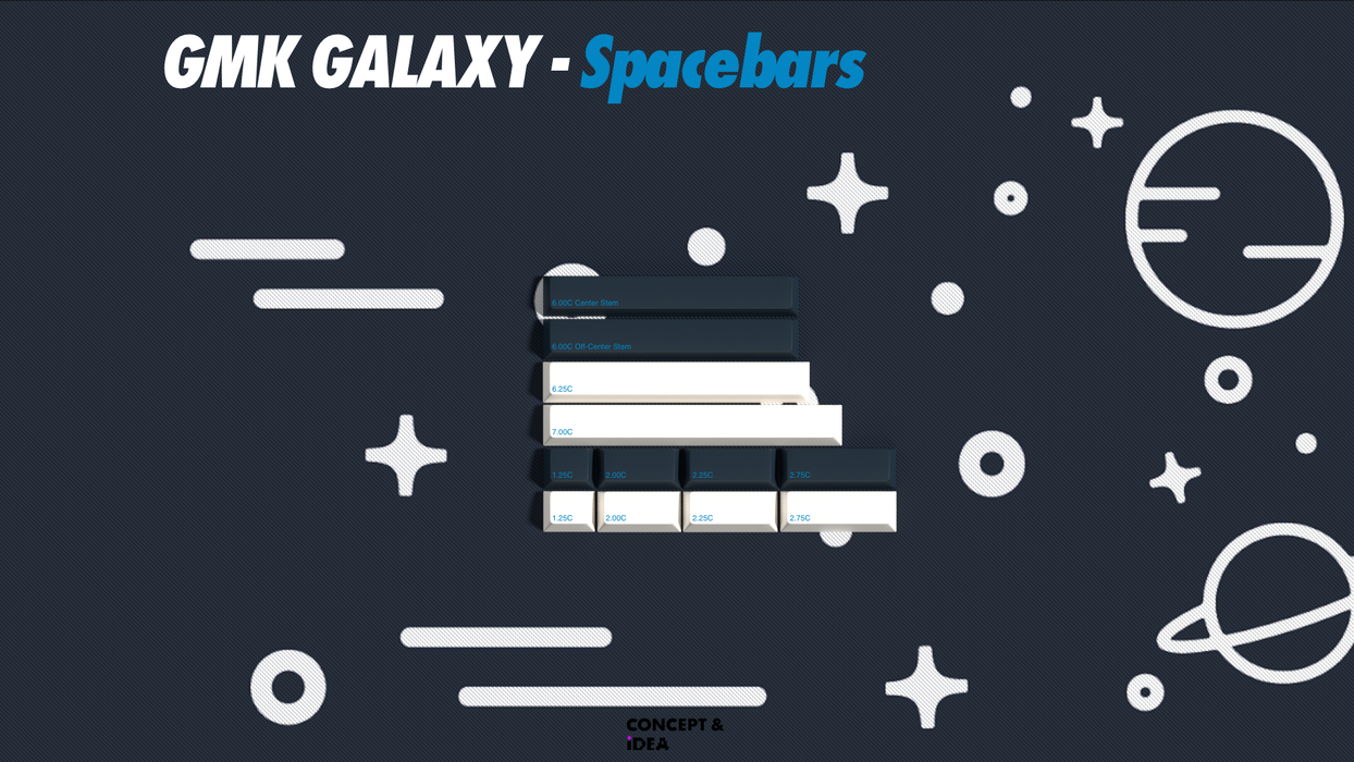 GMK CYL Galaxy Keycaps