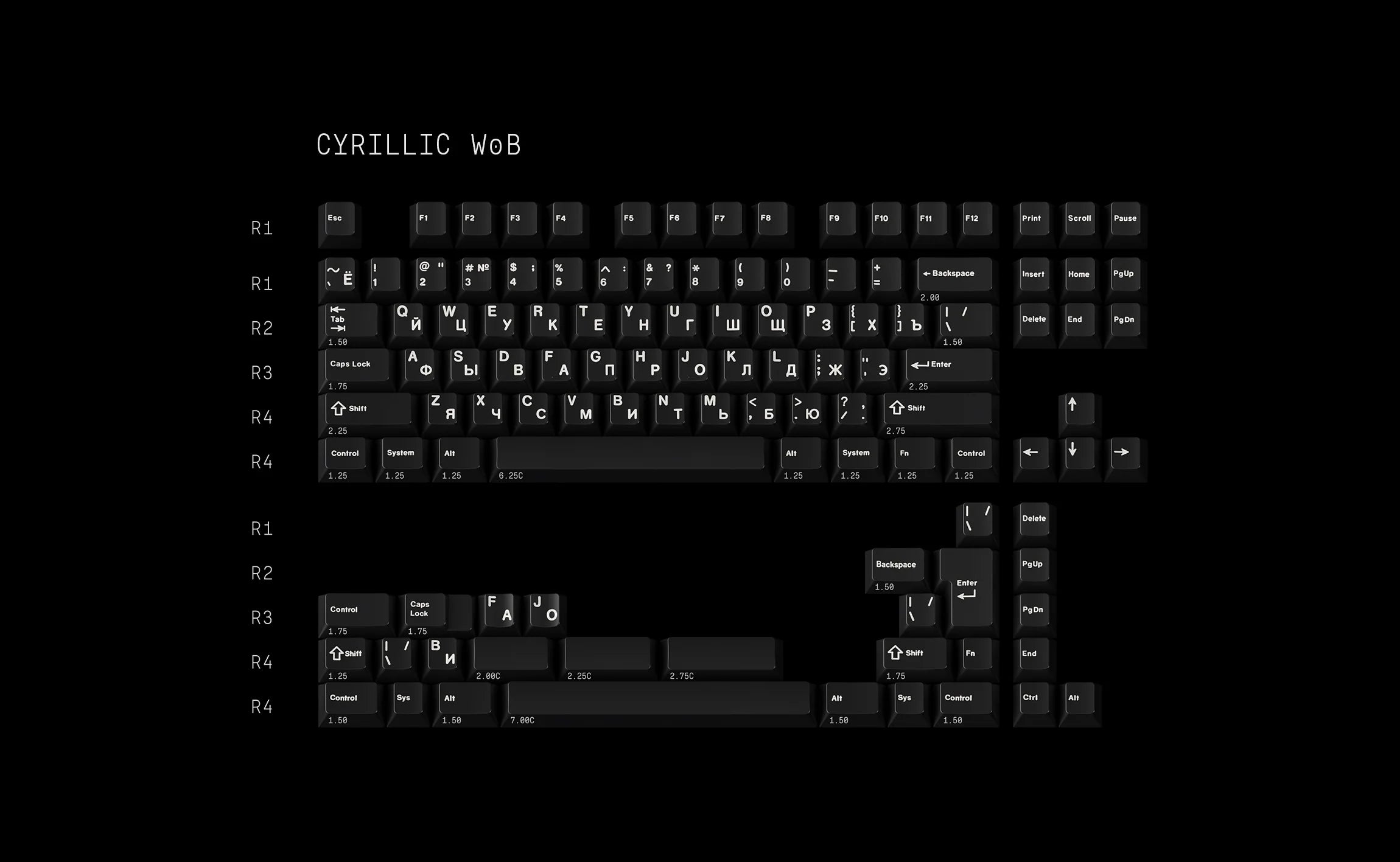 GMK Cyrillic Beige & WoB Keycaps