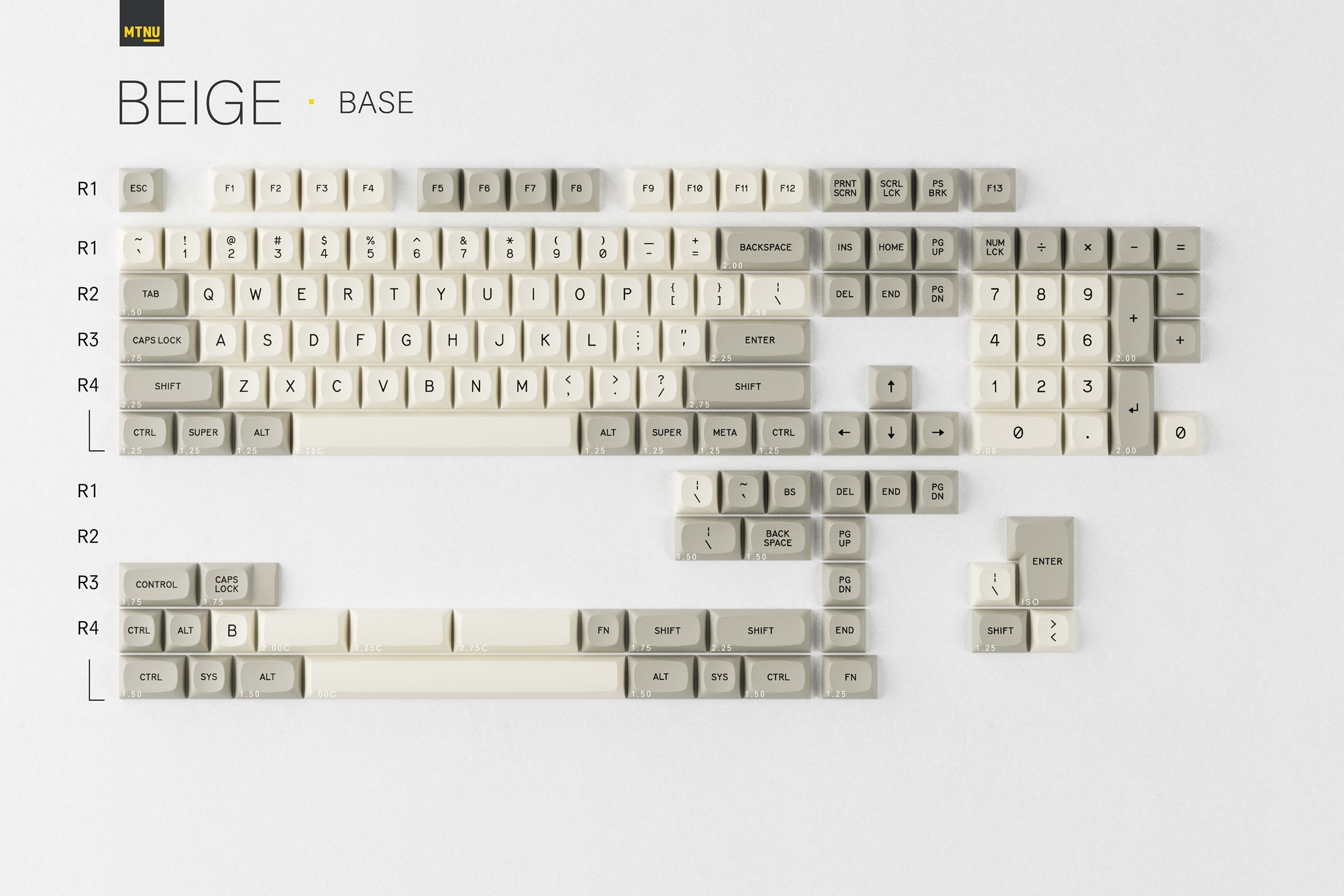 GMK MTNU Beige Keycaps