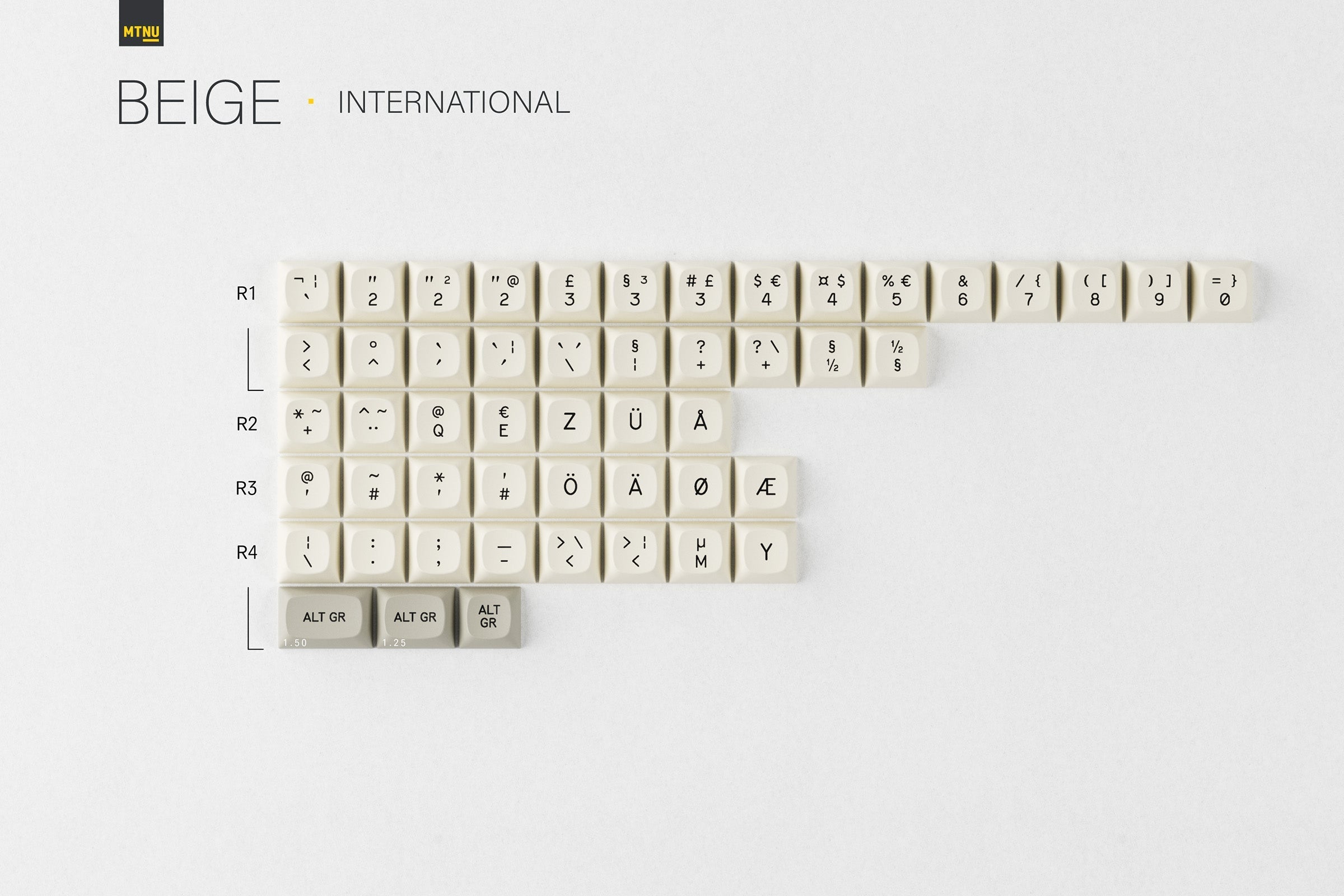 GMK MTNU Beige Keycaps