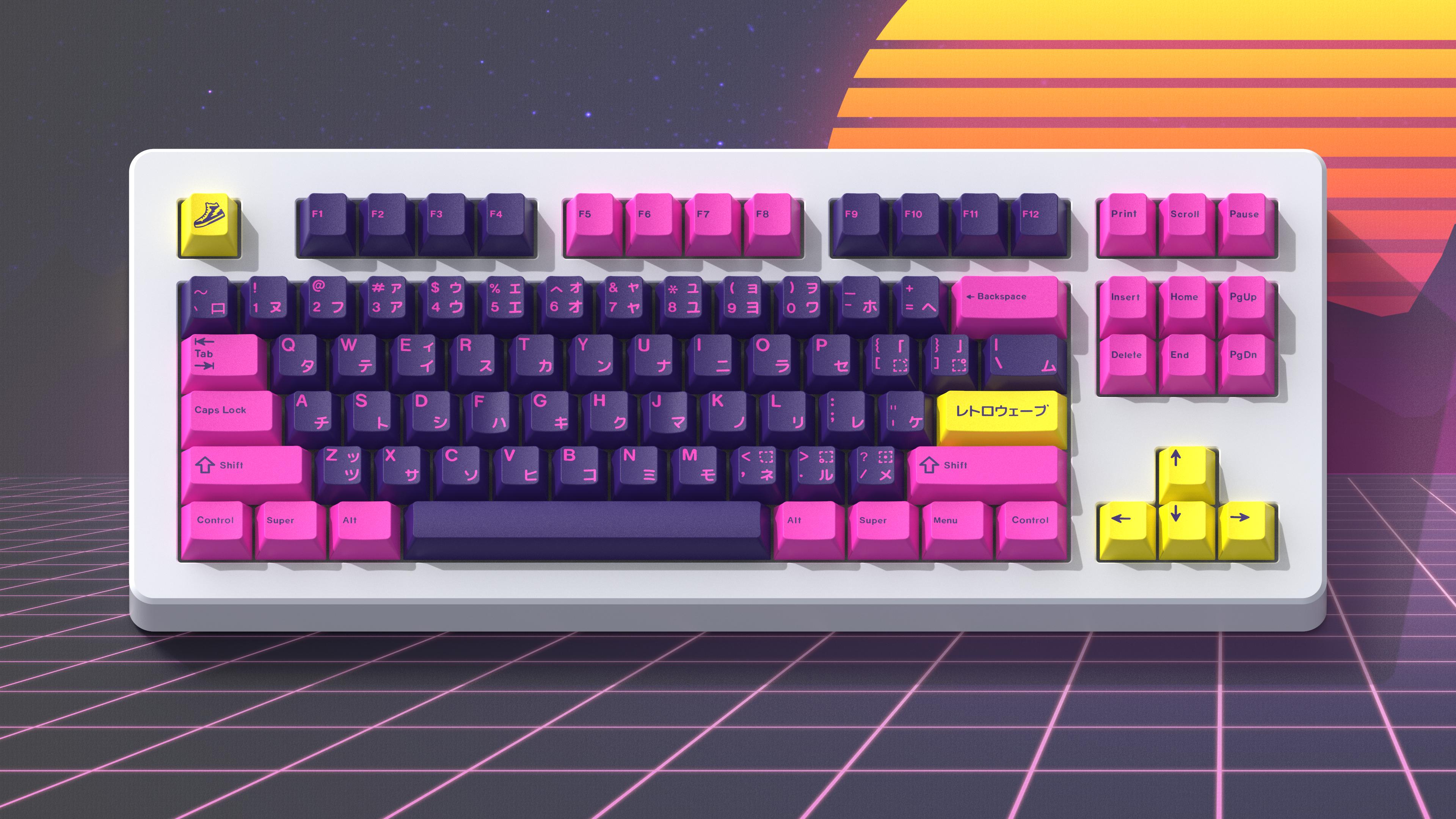 GMK CYL Retrowave Keycaps