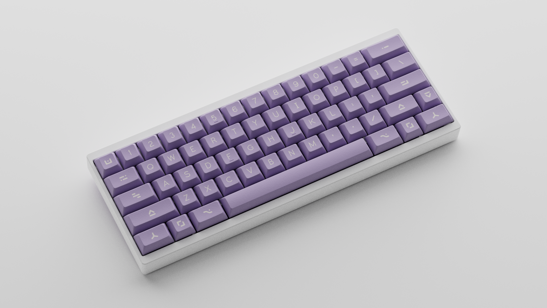 DSA White on Lilac Keycaps