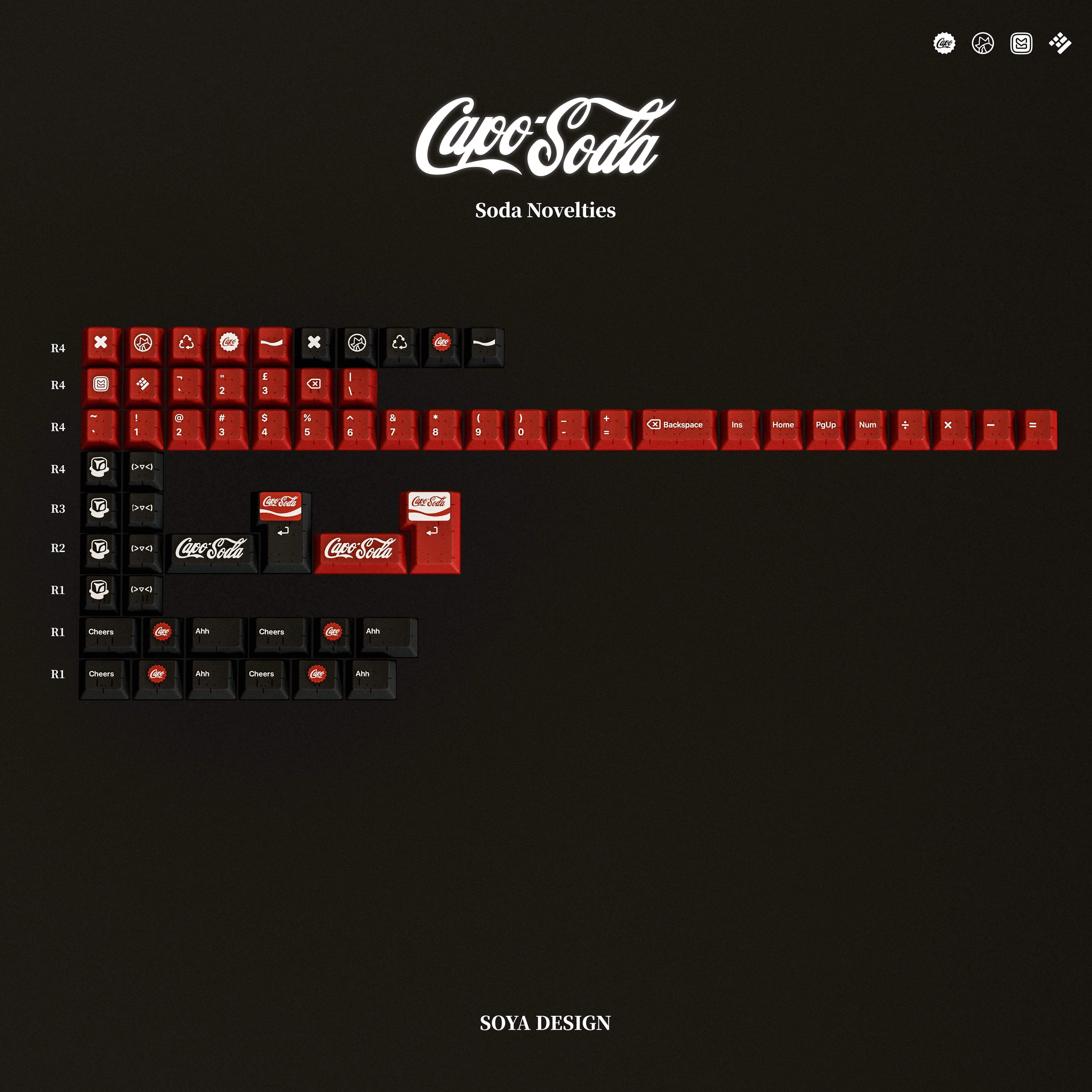 KAP Capo Soda Doubleshot Keycaps