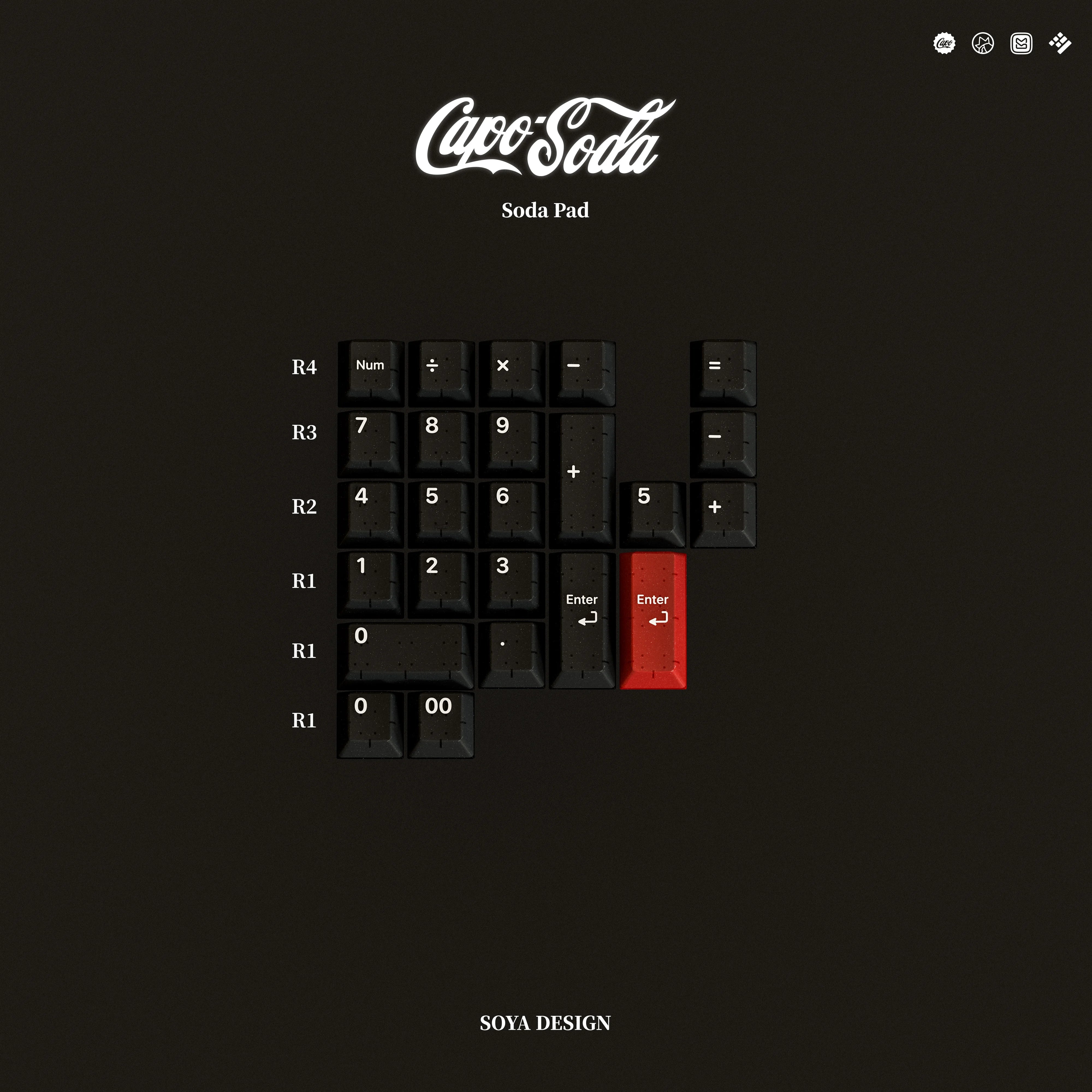 KAP Capo Soda Doubleshot Keycaps