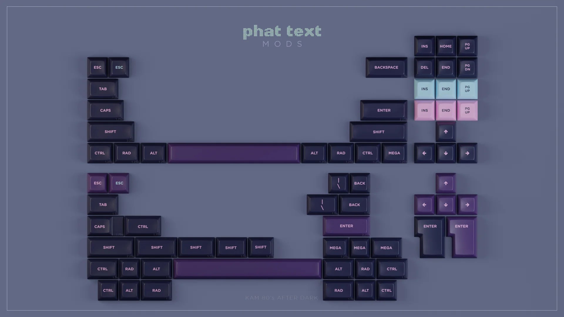 KAM 80s After Dark Keycaps