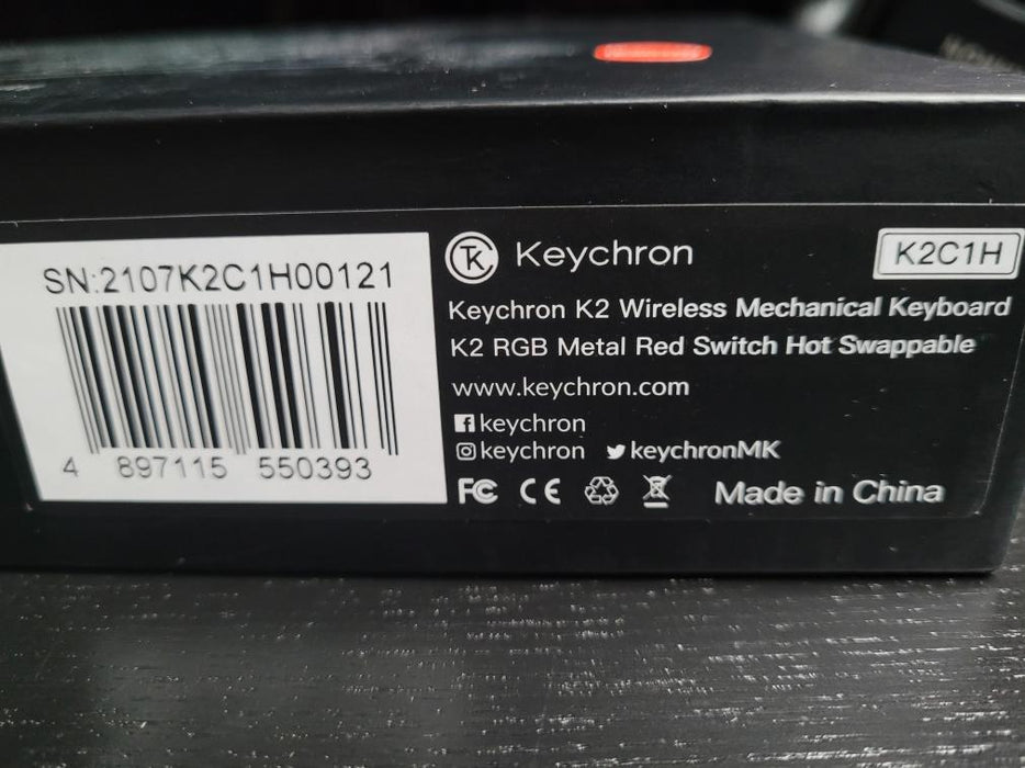 Keychron K2 V2 Hotswap Gateron Red (OPEN BOX)