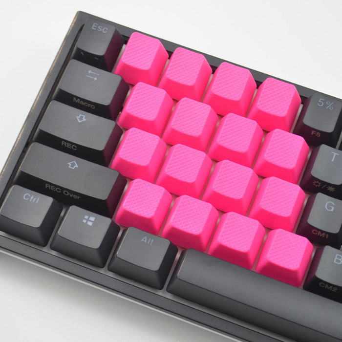 Rubber Keycap Set (18) - Neon Pink
