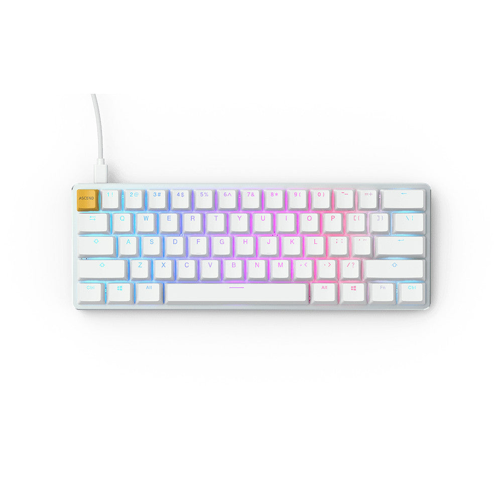 Glorious GMMK 60% Ice White Mechanical Keyboard