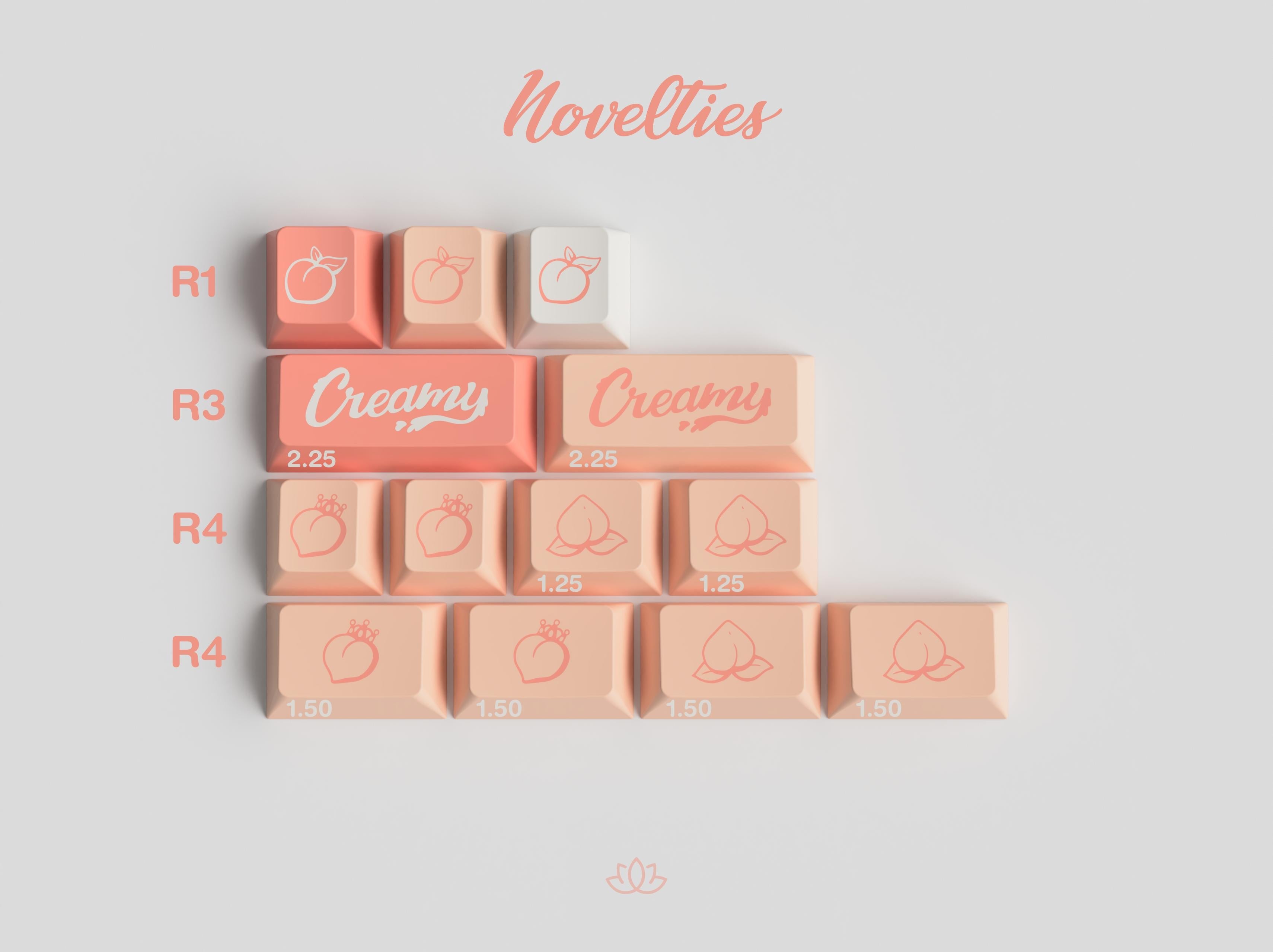 GMK CYL  Peaches n Cream Lite Keycaps