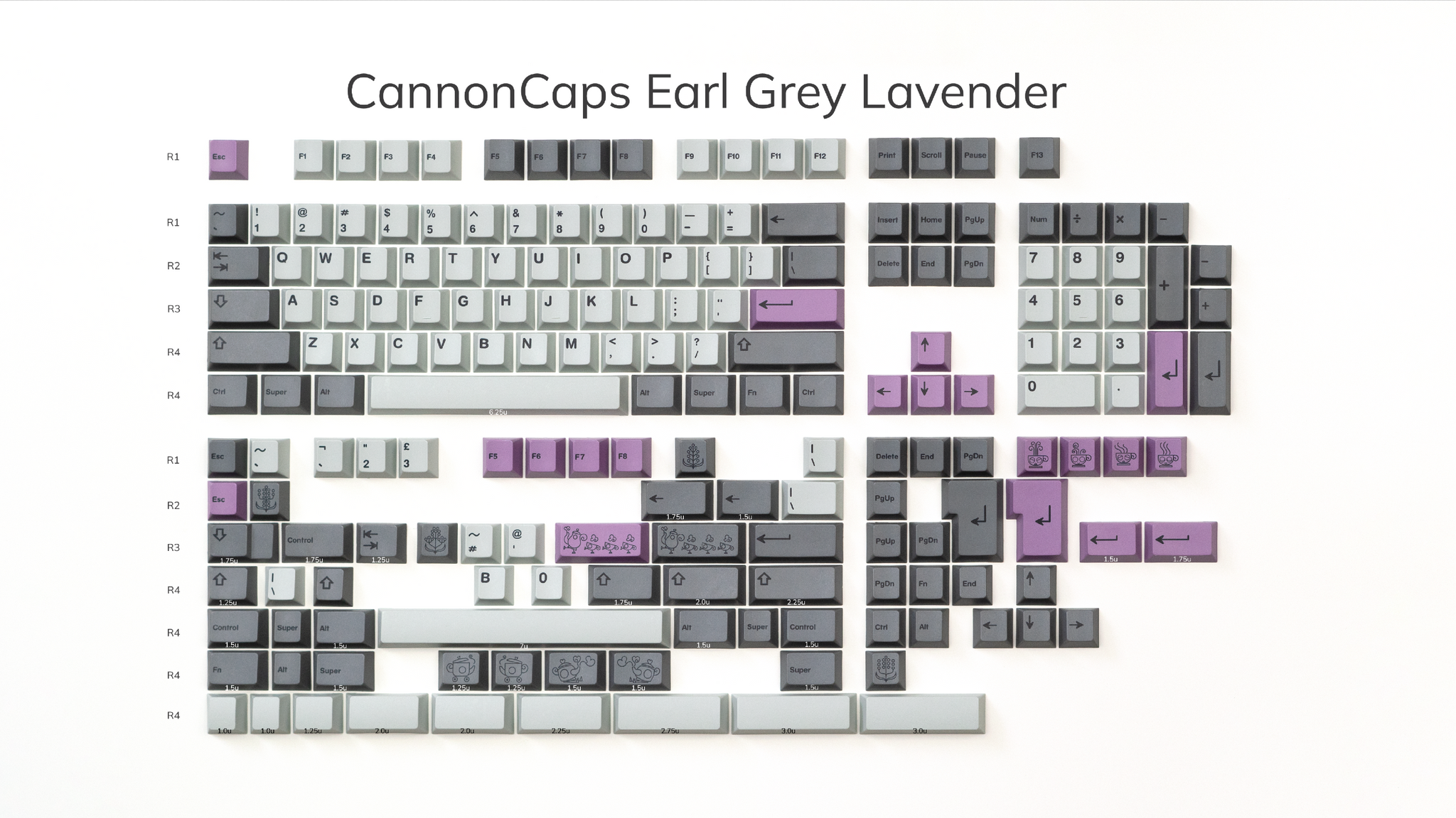 CannonCaps Earl Grey Lavender Keycaps