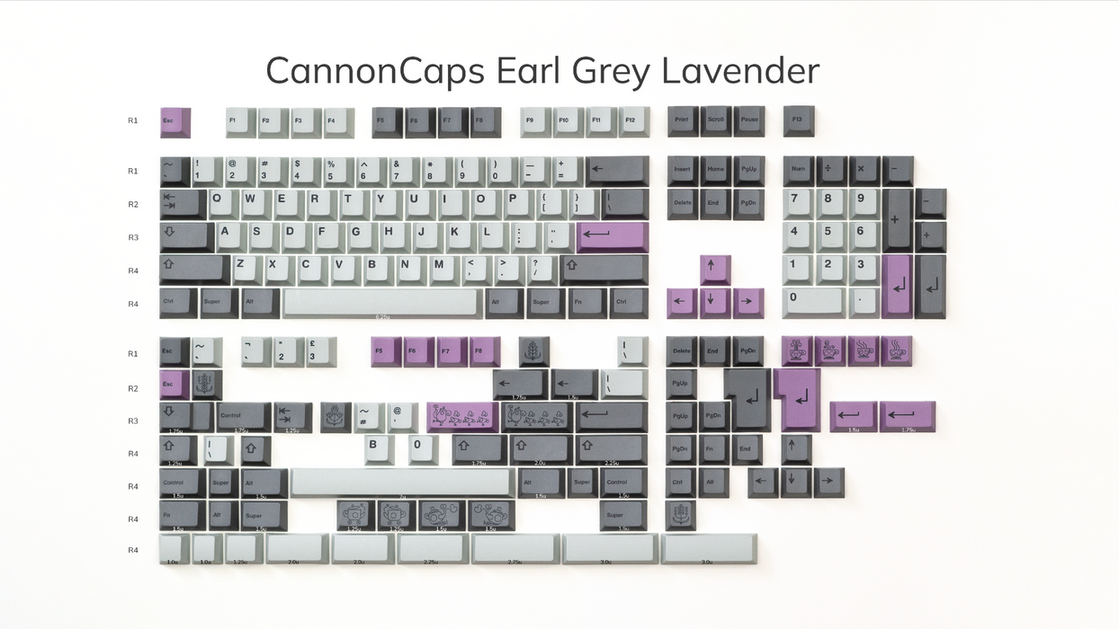 CannonCaps Earl Grey Lavender Keycaps