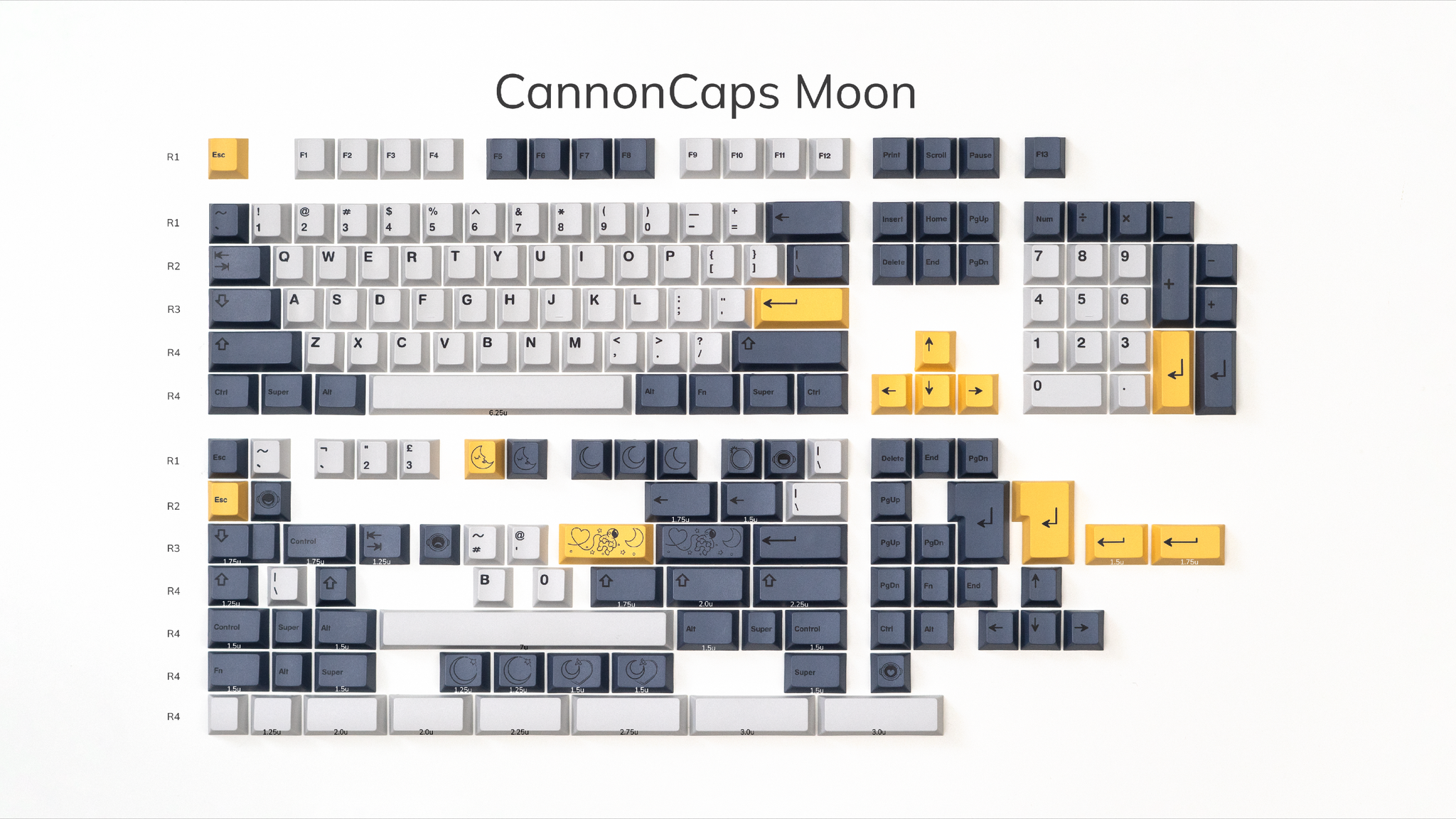 CannonCaps Moon Keycaps