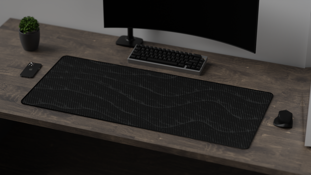 Deskmat - GMK Grey on Black [Group Buy]