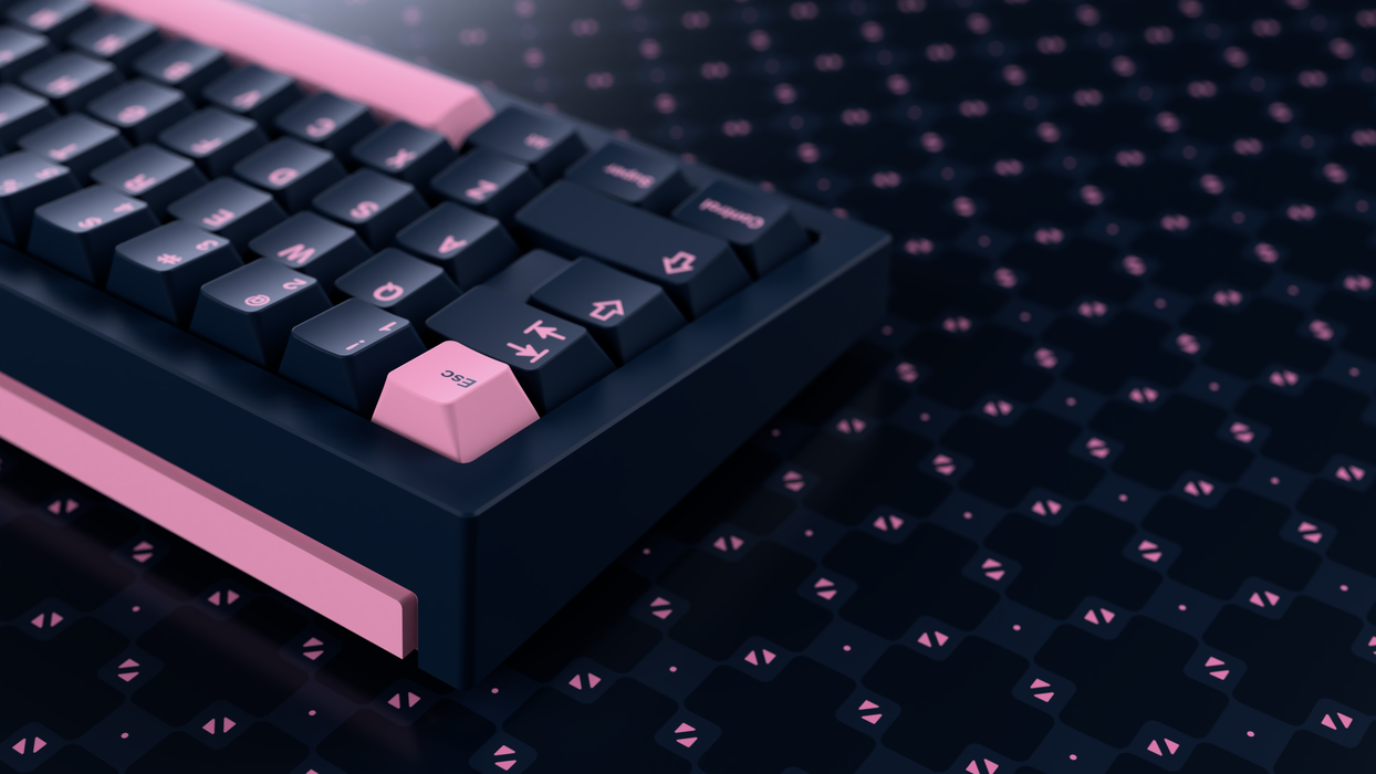 Deskmat - GMK Pink On Navy
